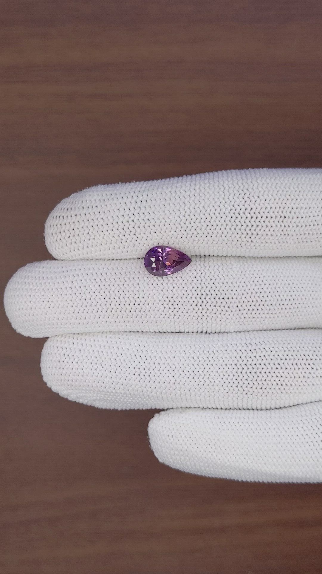 2.74 Ct. Pinkish Purple Sapphire from Australia Size Video