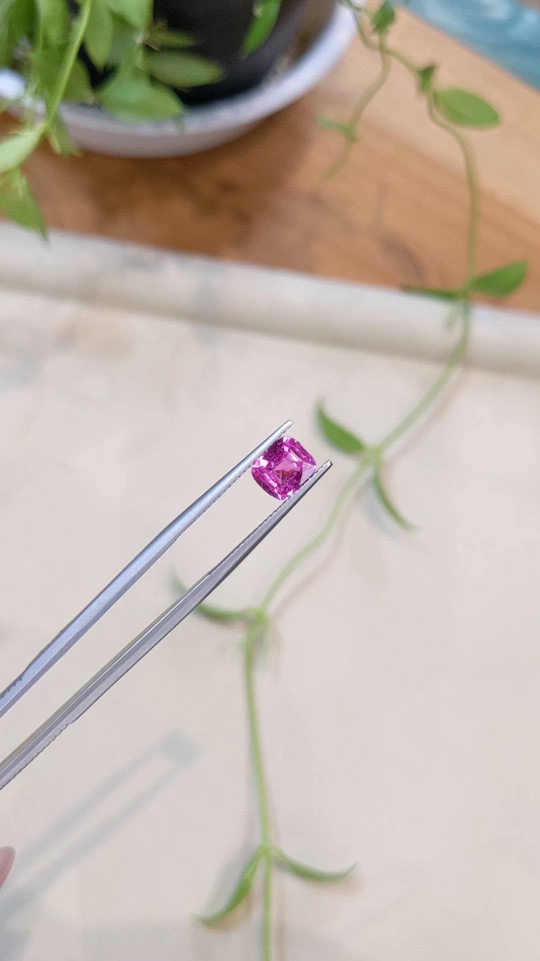 1.58 Ct. Pink Sapphire from Ceylon (Sri Lanka) Size Video