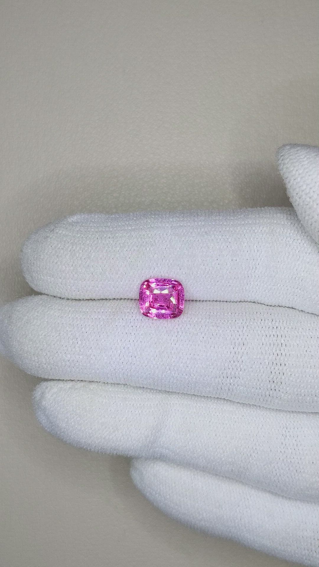 1.58 Ct. Pink Sapphire from Ceylon (Sri Lanka) Size Video
