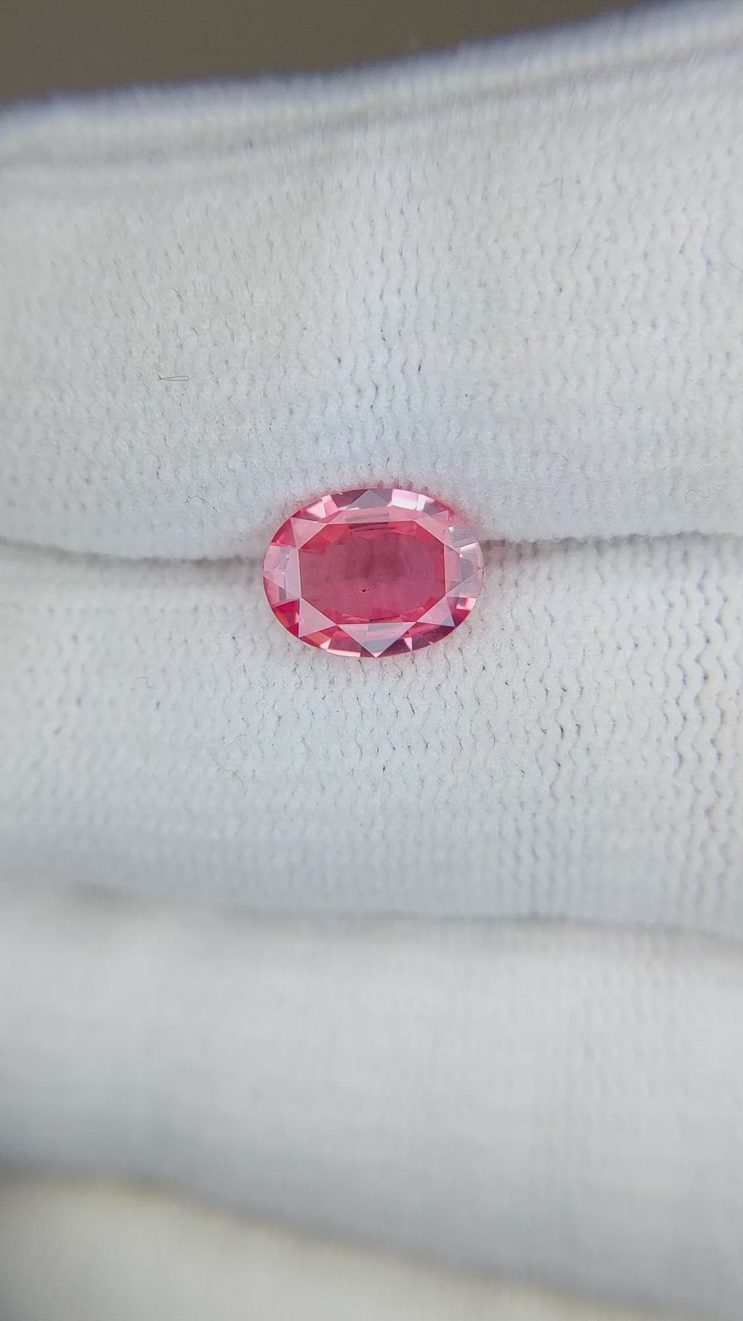 1.51 Ct. Reddish Pink Sapphire from Ceylon (Sri Lanka) Size Video