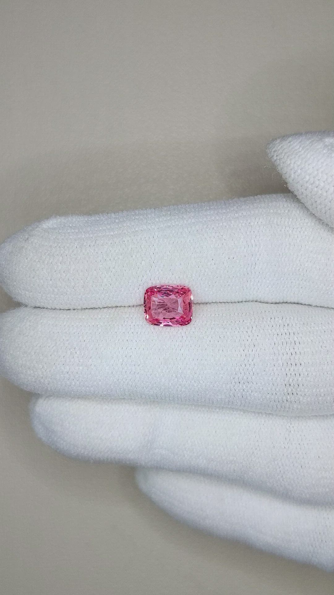 1.51 Ct. Reddish Pink Sapphire from Ceylon (Sri Lanka) Size Video