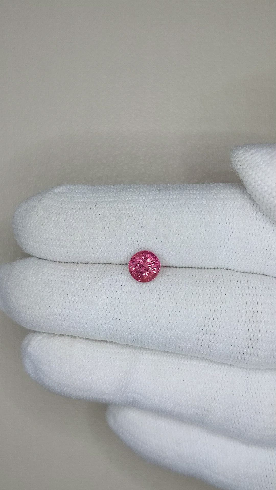 1.07 Ct. Reddish Pink Sapphire from Ceylon (Sri Lanka) Size Video