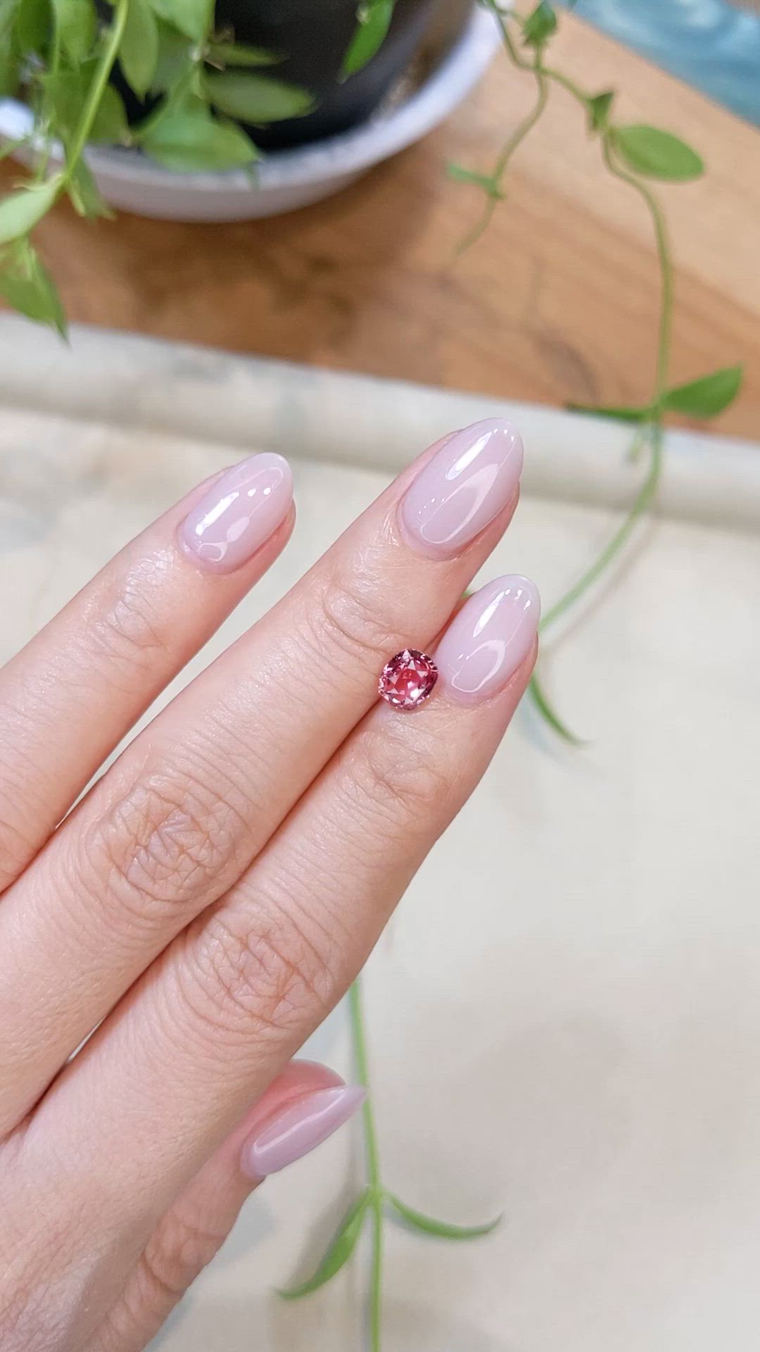 1.11 Ct. Reddish Pink Sapphire from Ceylon (Sri Lanka) Size Video