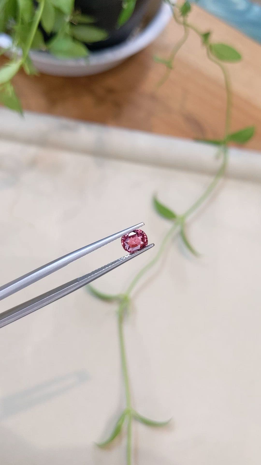 1.11 Ct. Reddish Pink Sapphire from Ceylon (Sri Lanka) Size Video