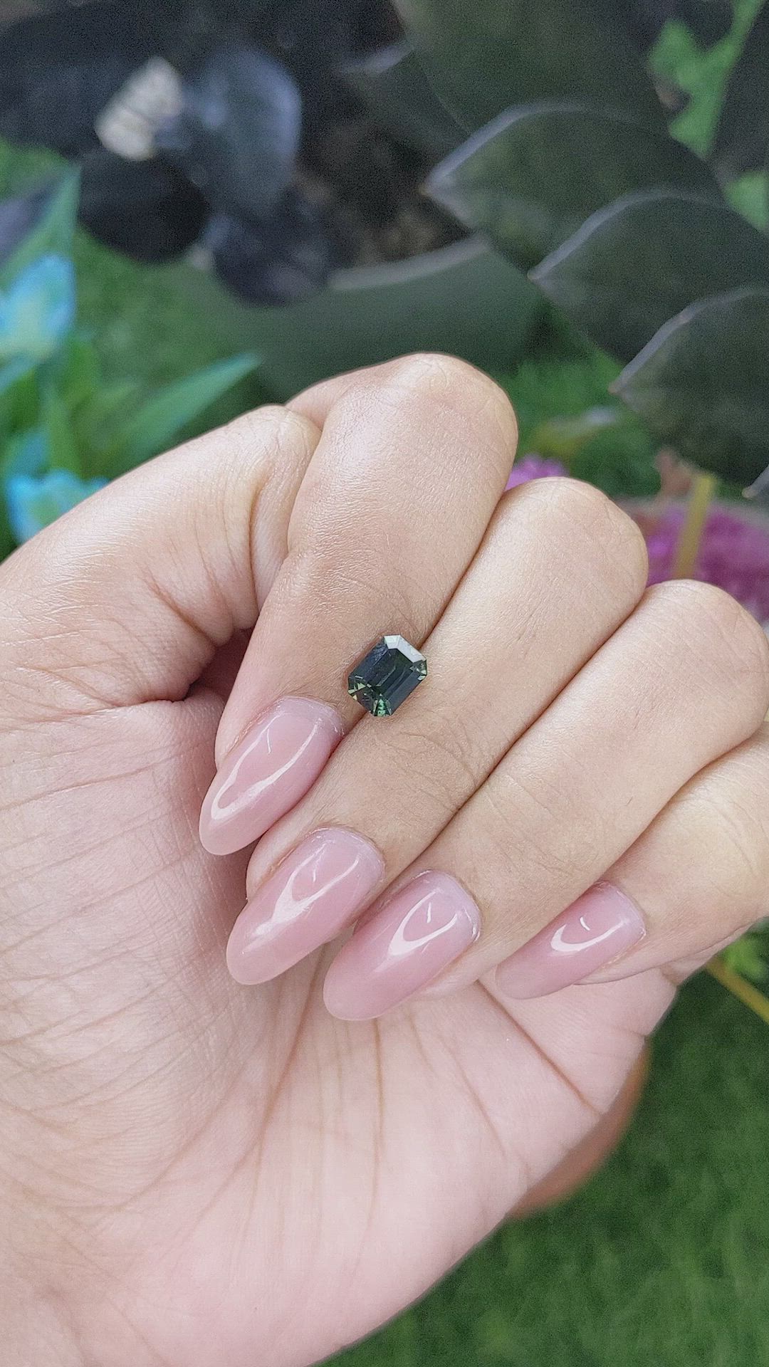 1.28 Ct. Greenish Blue Sapphire from Australia Size Video