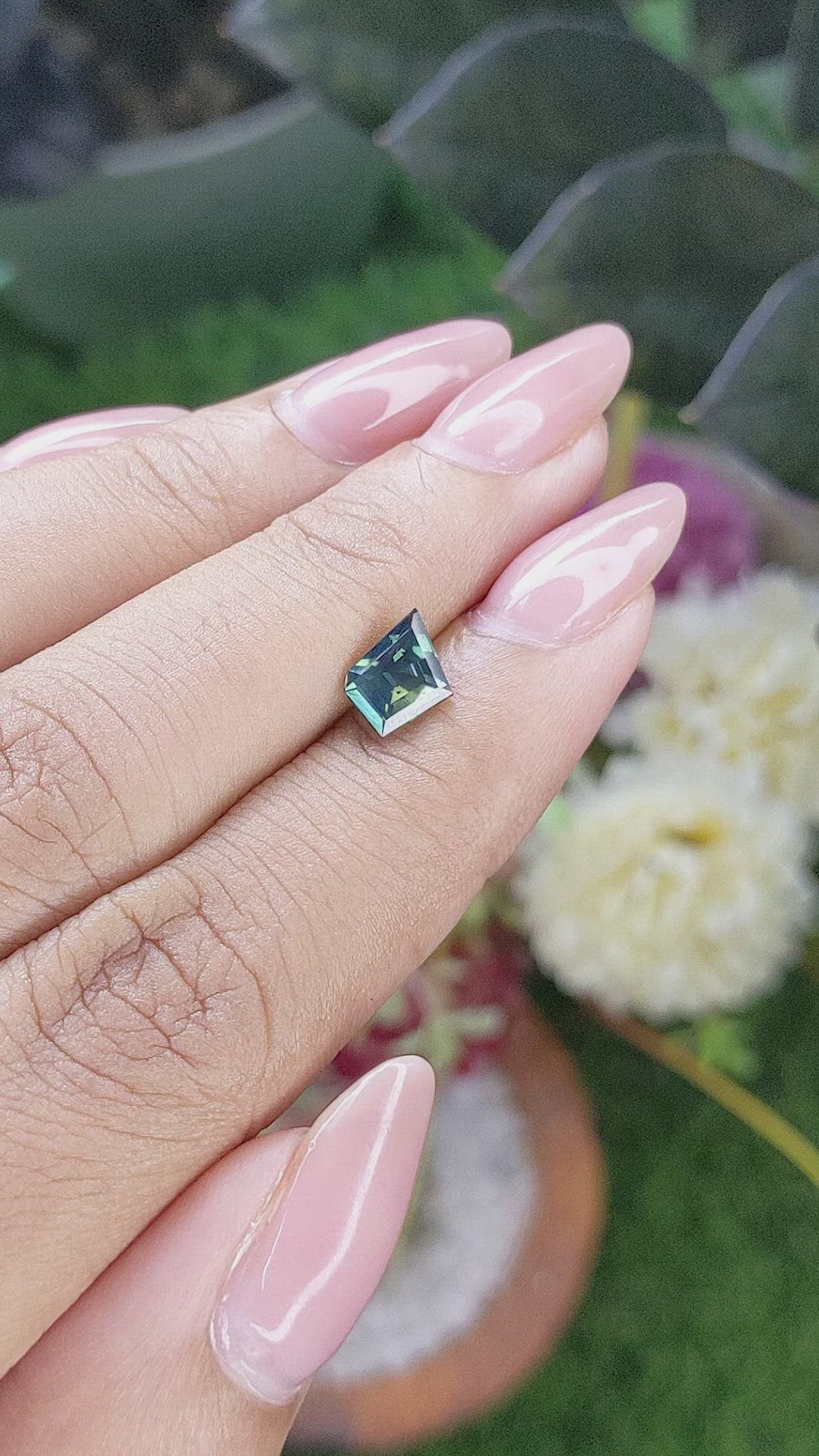 1.15 Ct. Bluish Green Sapphire from Australia Size Video