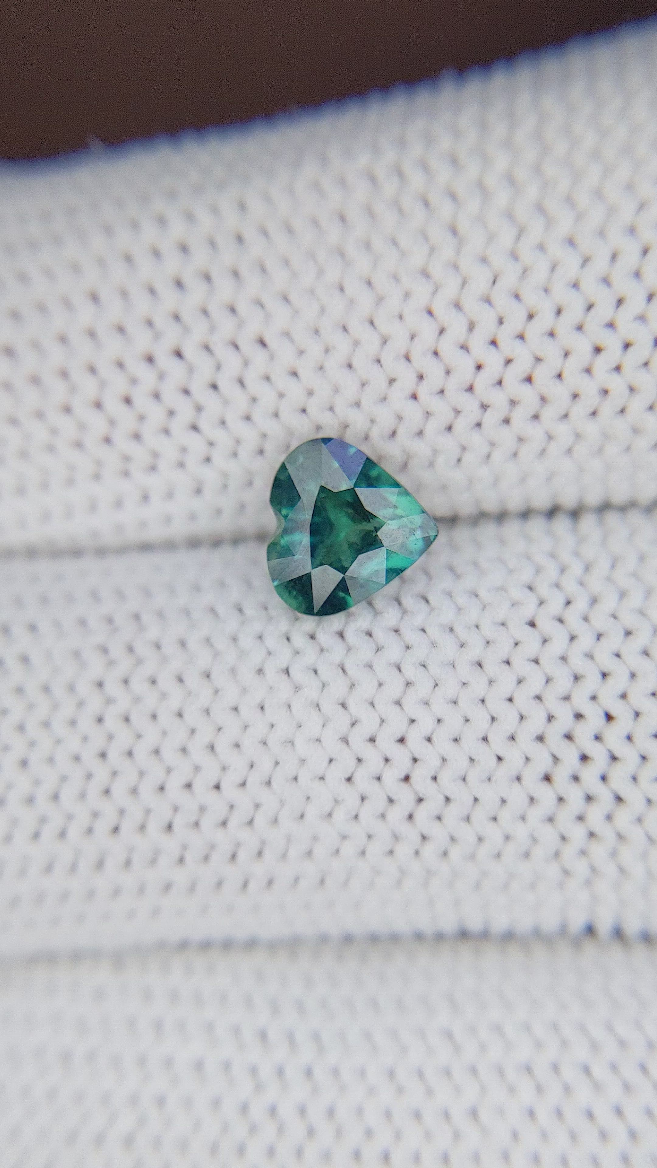 1.18 Ct. Bluish Green Sapphire from Australia Size Video