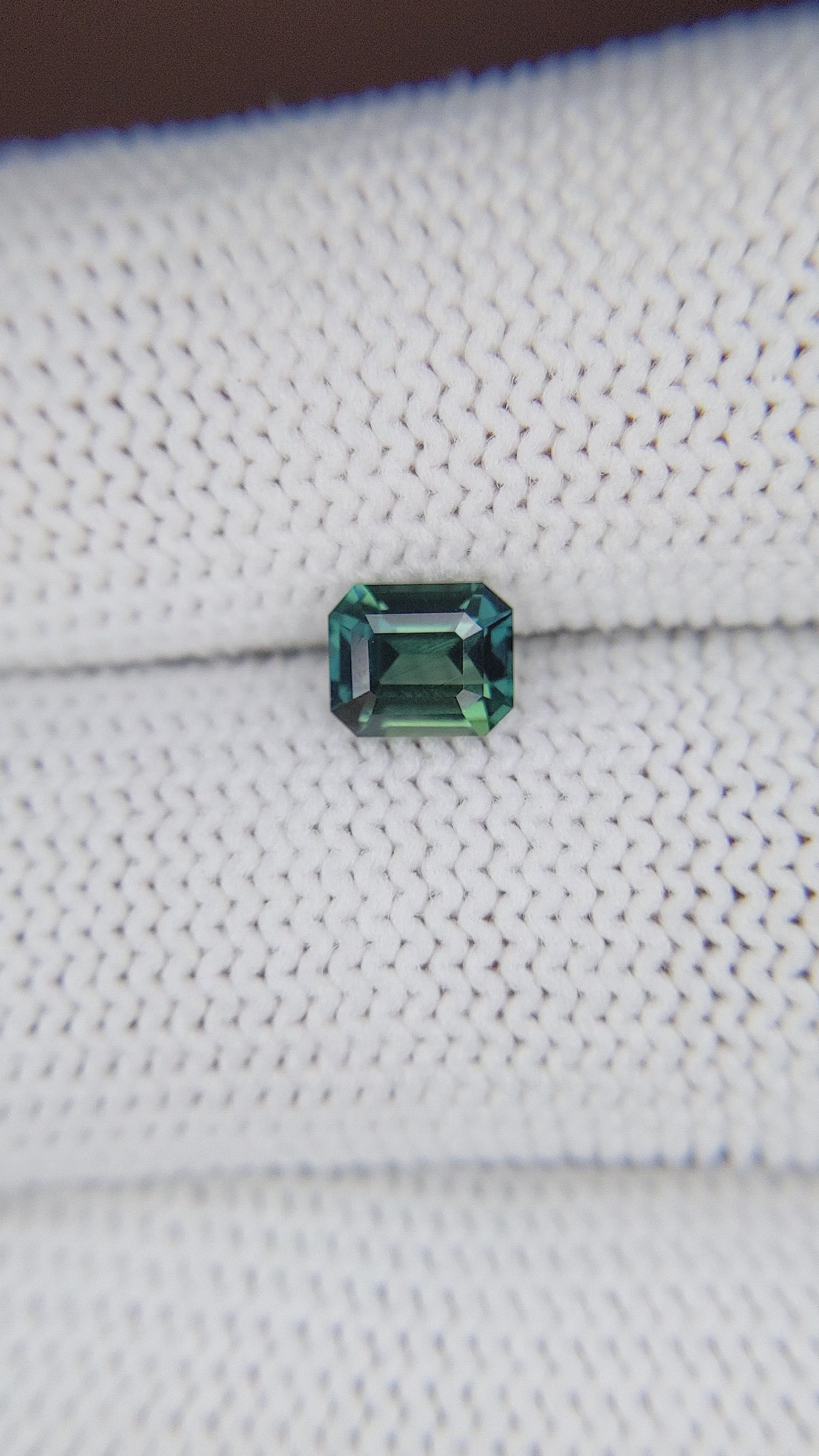 1.05 Ct. Bluish Green Sapphire from Madagascar Size Video