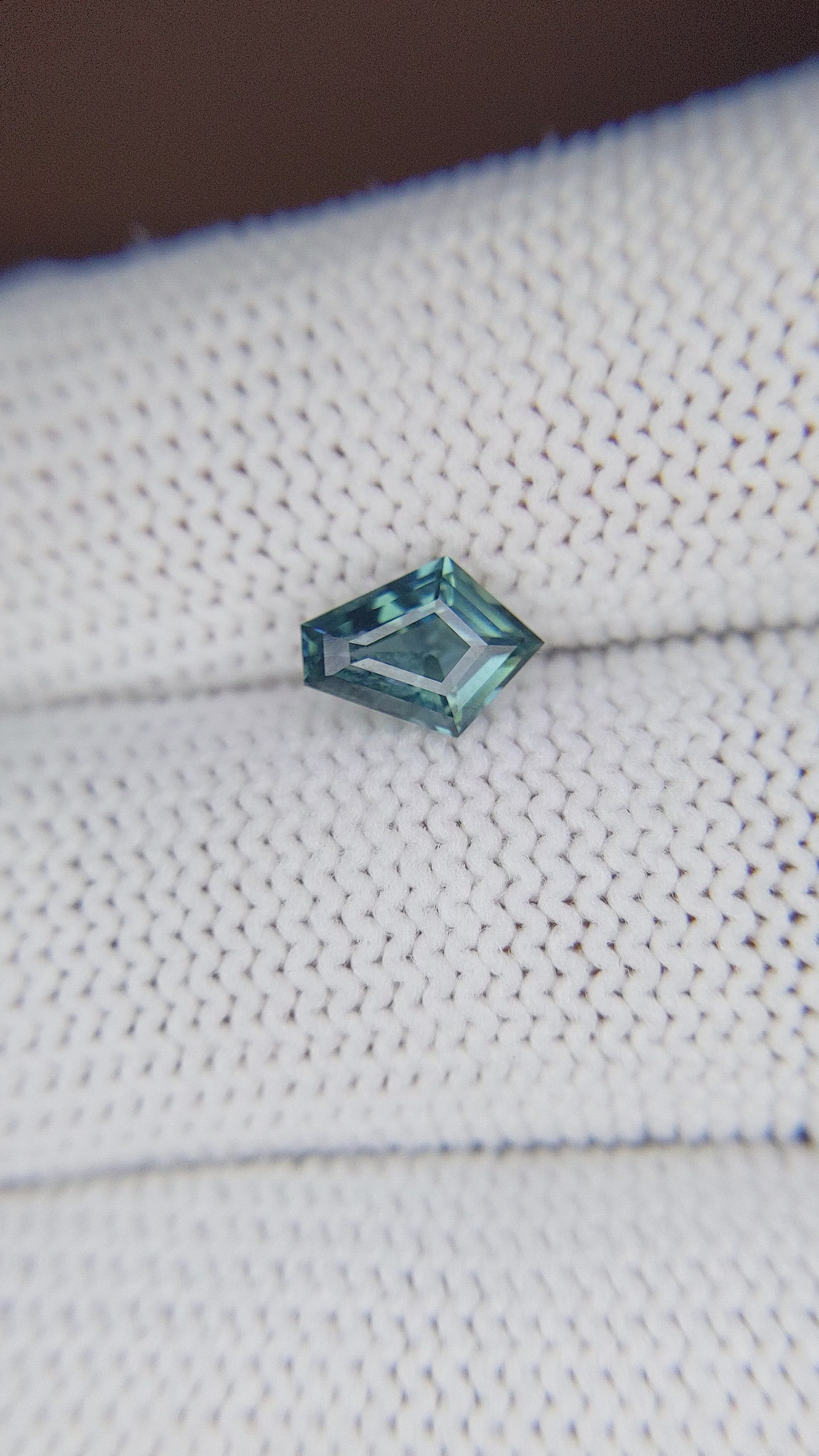 1.10 Ct. Bluish Green Sapphire from Madagascar Size Video