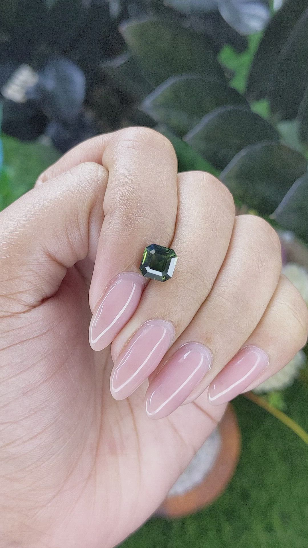 2.19 Ct. Green Sapphire from Australia Size Video