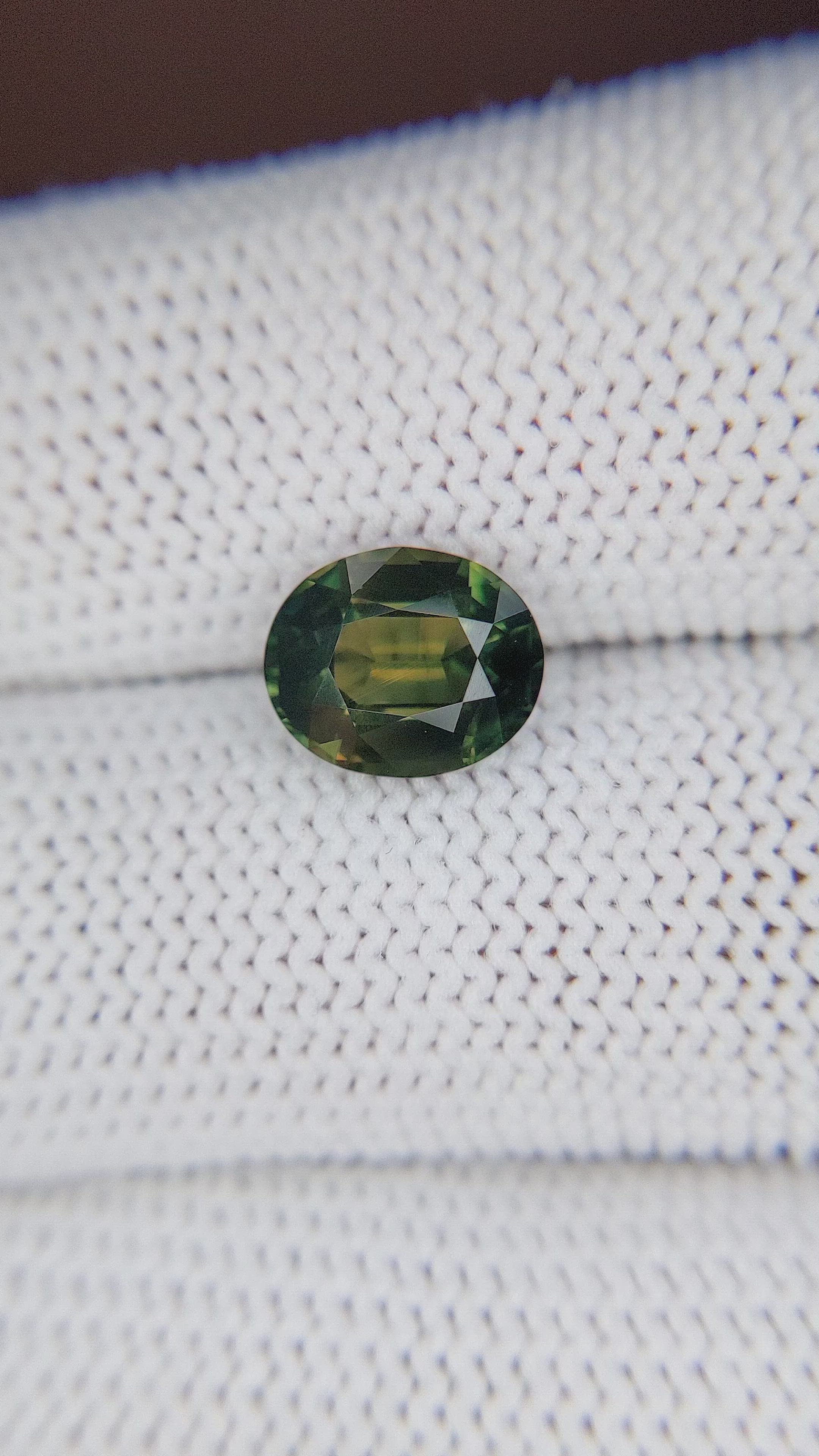 3.03 Ct. Yellowish Green Sapphire from Australia Size Video