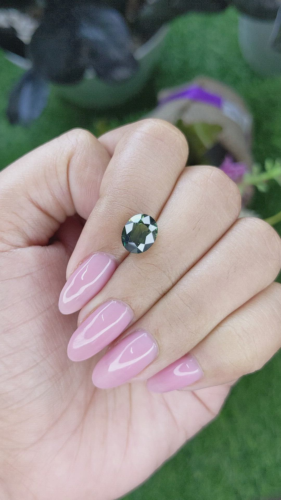 3.03 Ct. Yellowish Green Sapphire from Australia Size Video