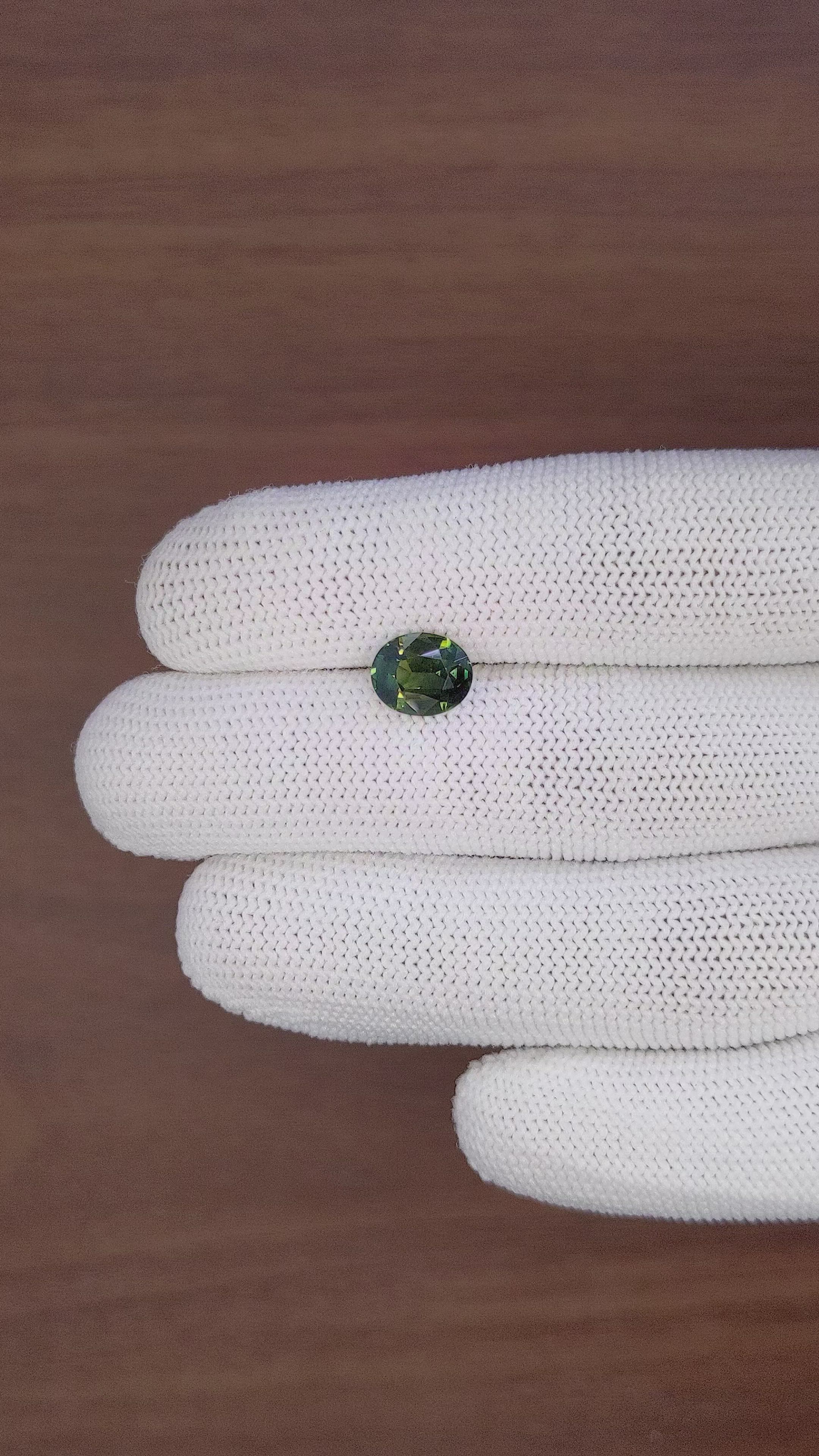3.03 Ct. Yellowish Green Sapphire from Australia Size Video