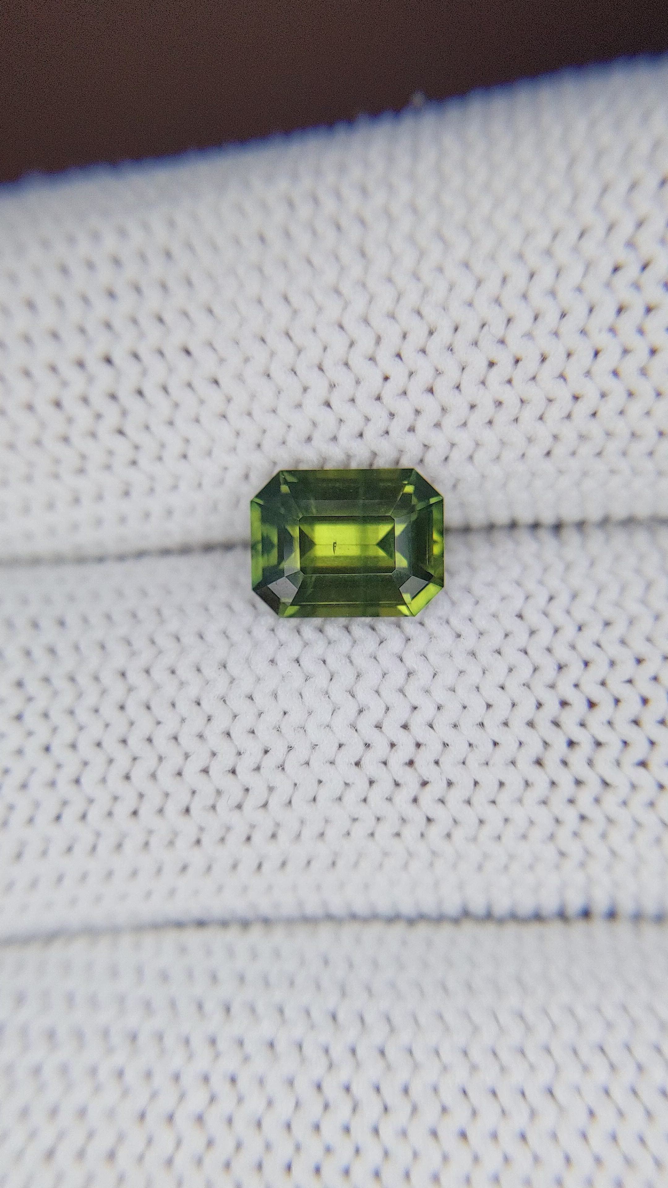 2.14 Ct. Yellowish Green Sapphire from Australia Size Video