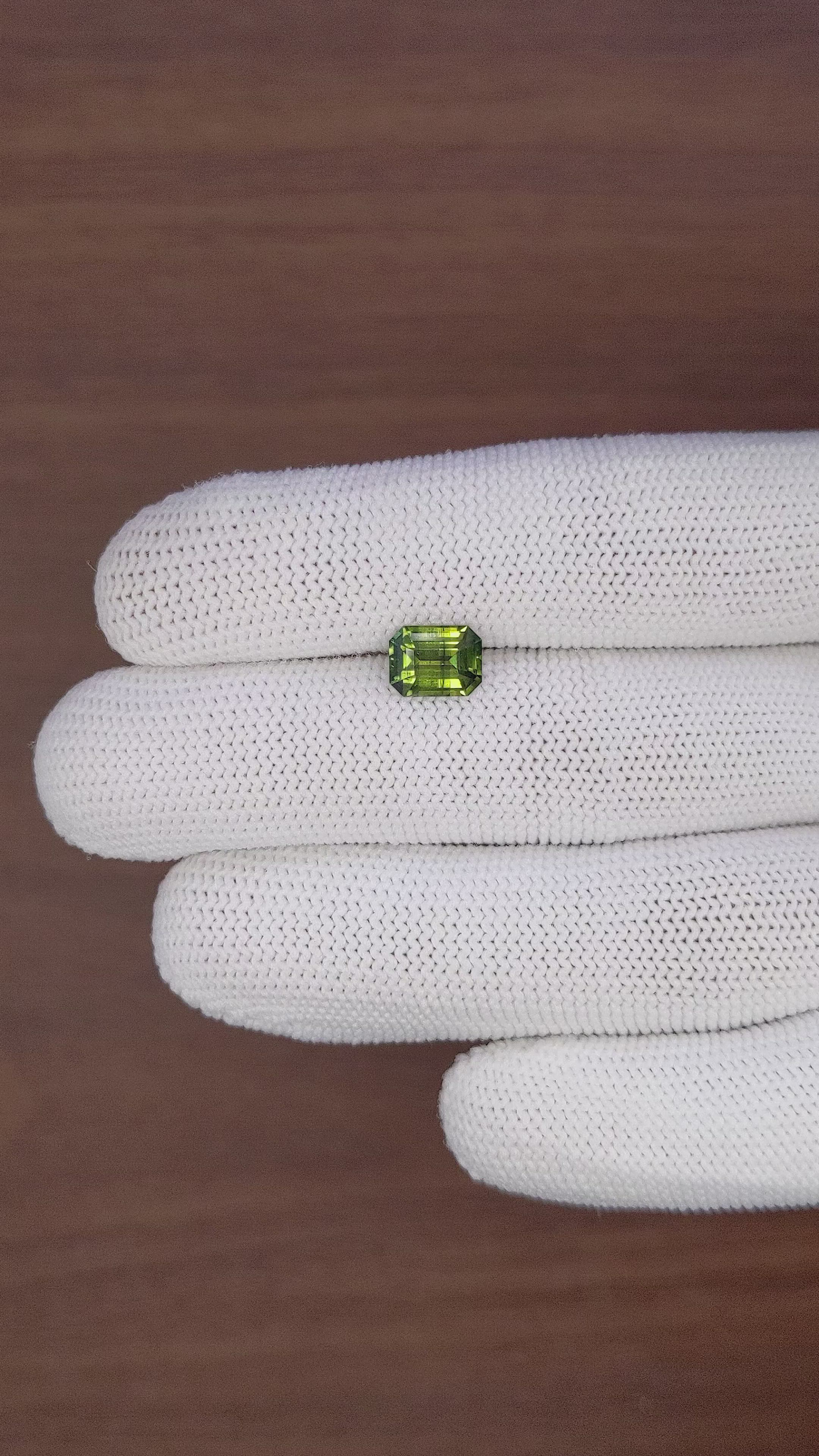 2.14 Ct. Yellowish Green Sapphire from Australia Size Video