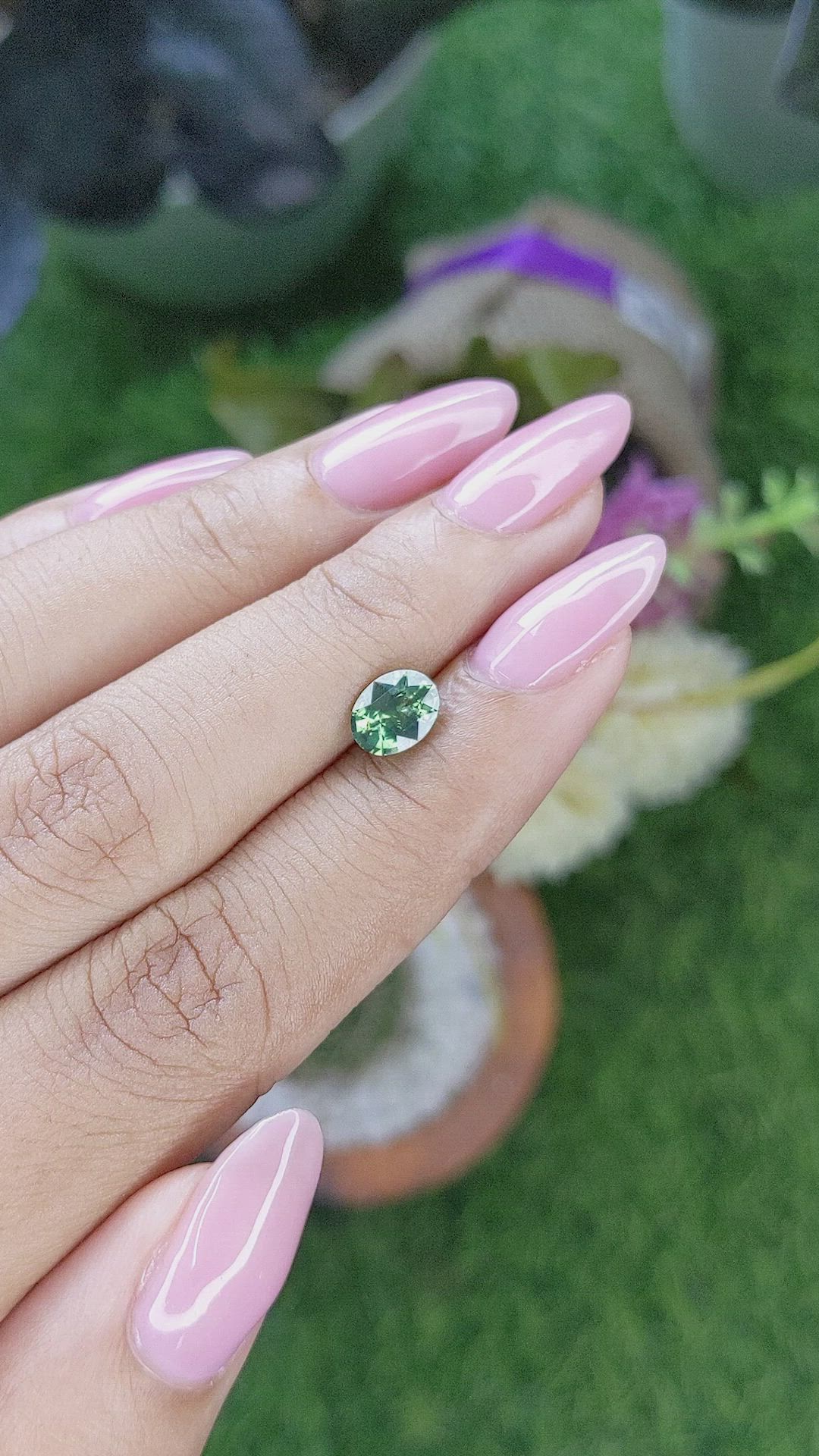 1.18 Ct. Green Sapphire from Madagascar Size Video
