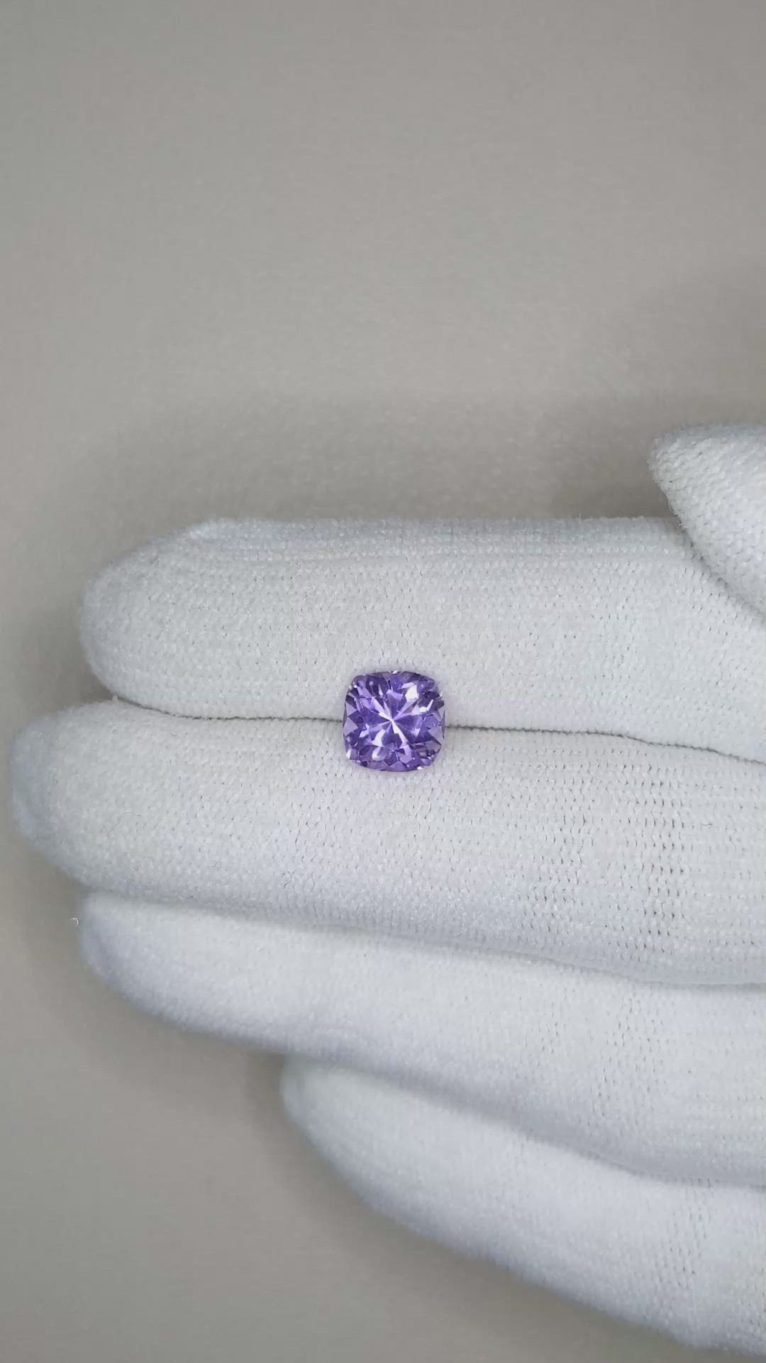 1.95 Ct. Bluish Purple Sapphire from Ceylon (Sri Lanka) Size Video