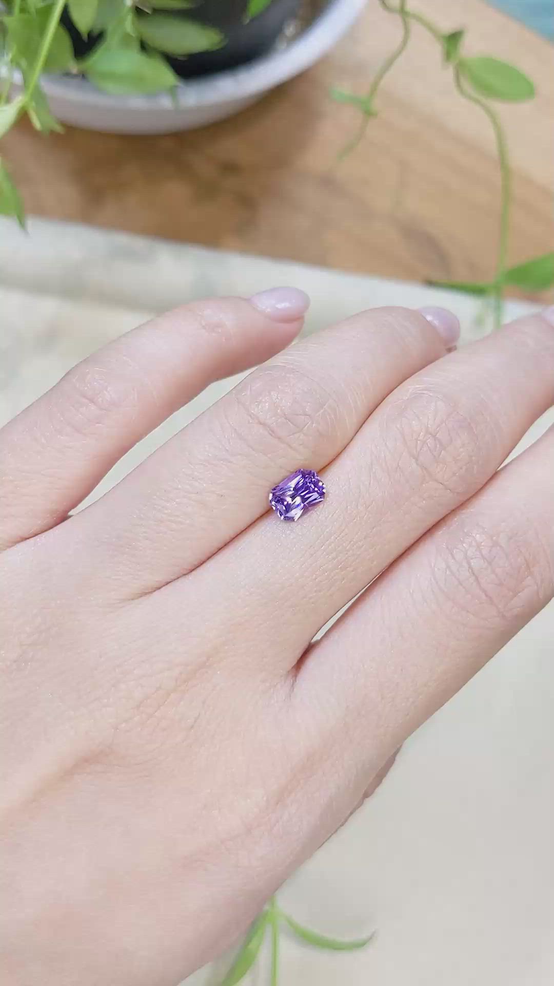 1.05 Ct. Purple Sapphire from Ceylon (Sri Lanka) Size Video