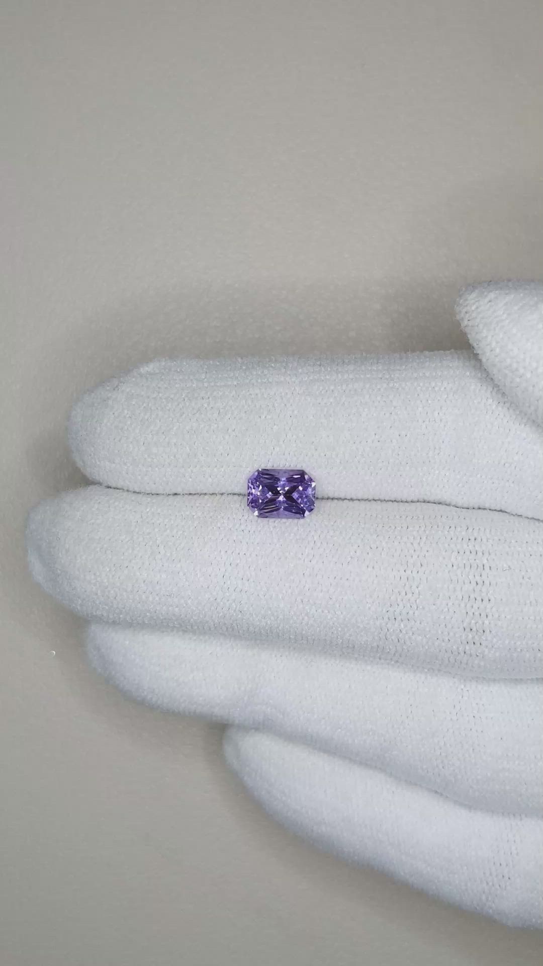 1.05 Ct. Purple Sapphire from Ceylon (Sri Lanka) Size Video