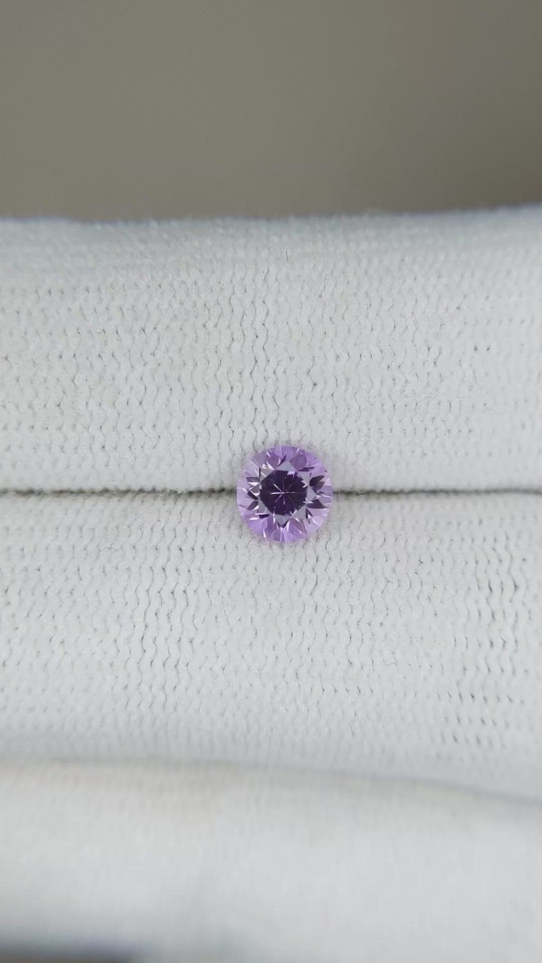 0.69 Ct. Purple Sapphire from Ceylon (Sri Lanka) Size Video