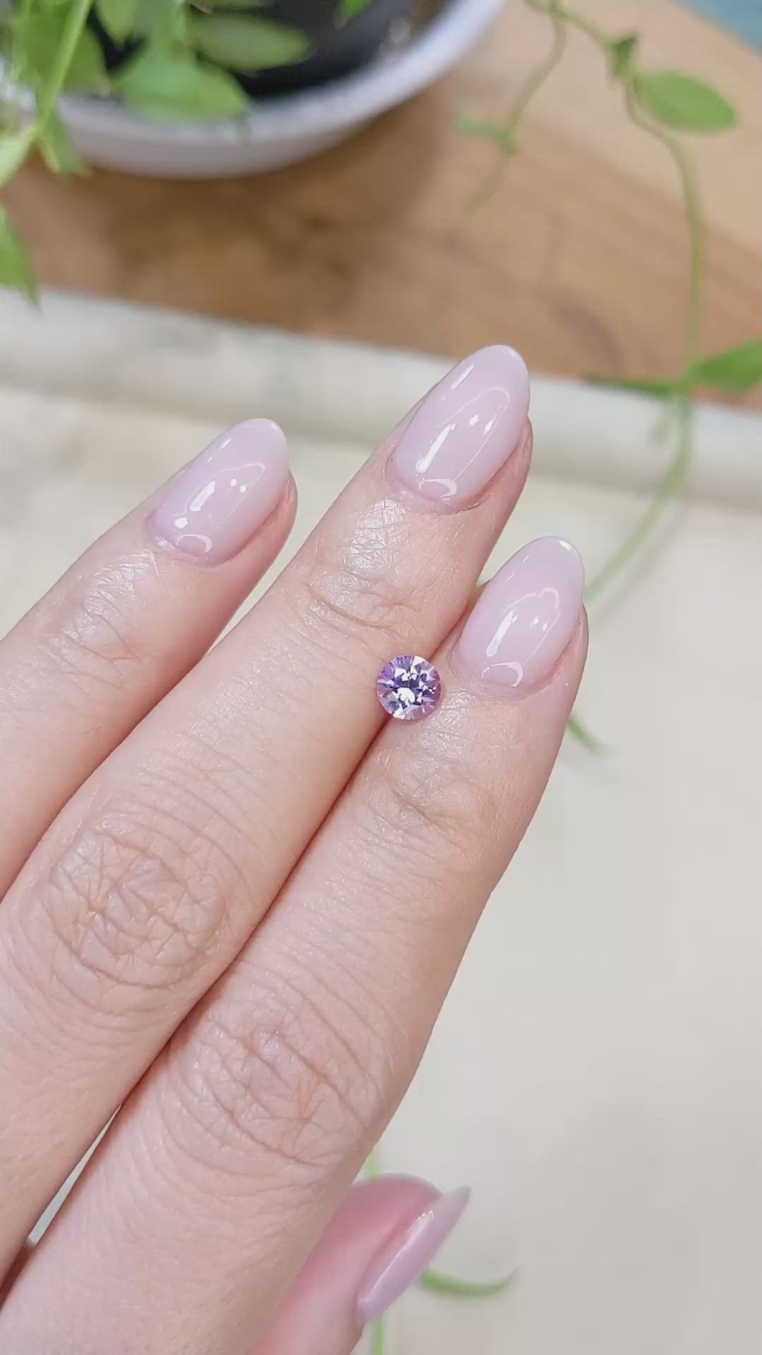 0.69 Ct. Purple Sapphire from Ceylon (Sri Lanka) Size Video