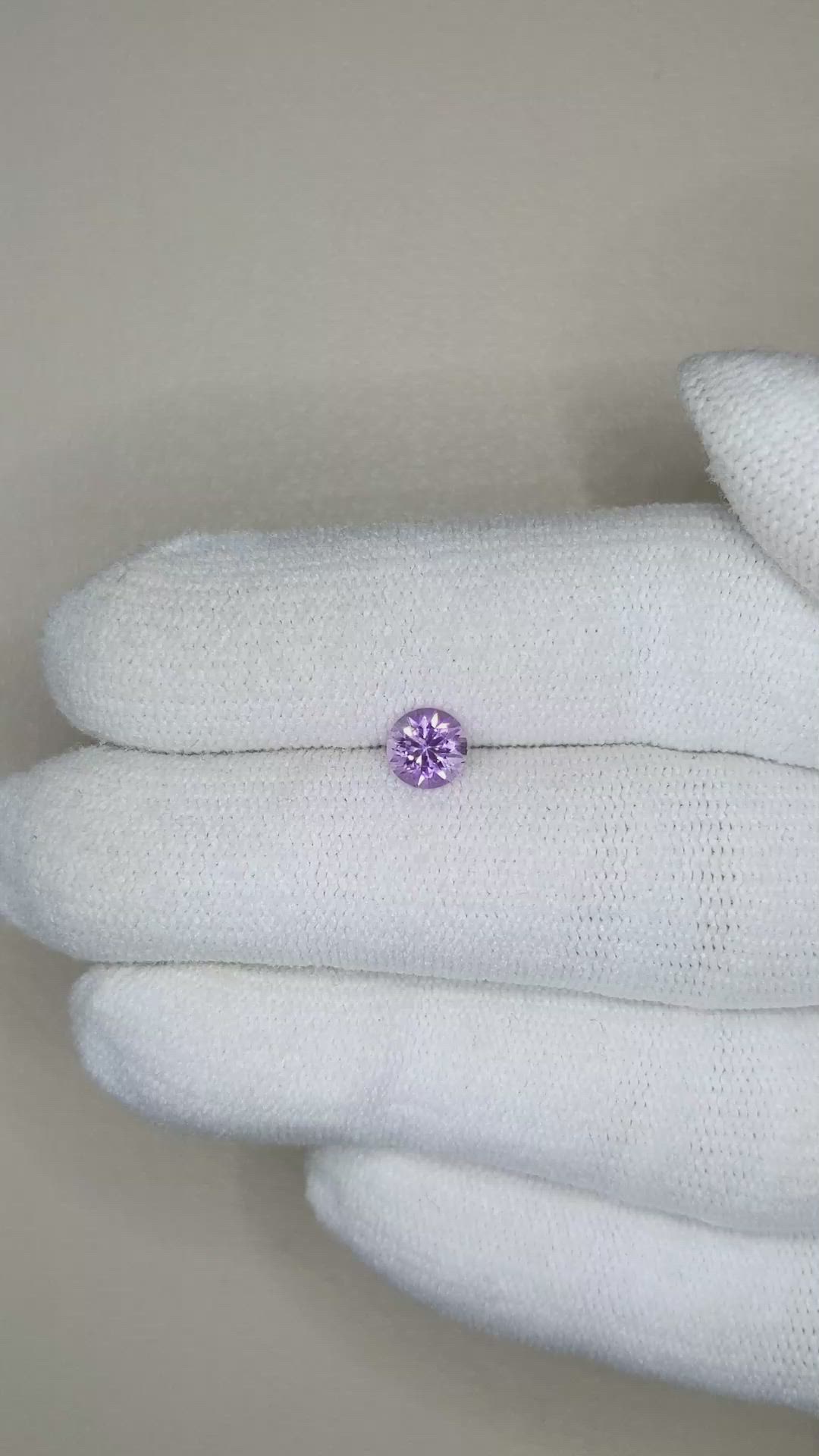 0.69 Ct. Purple Sapphire from Ceylon (Sri Lanka) Size Video