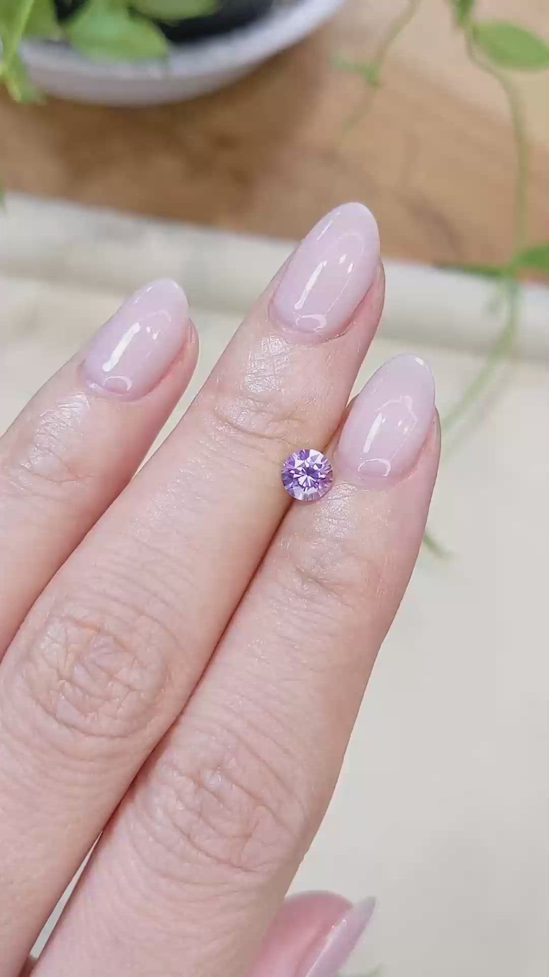 0.61 Ct. Purple Sapphire from Ceylon (Sri Lanka) Size Video