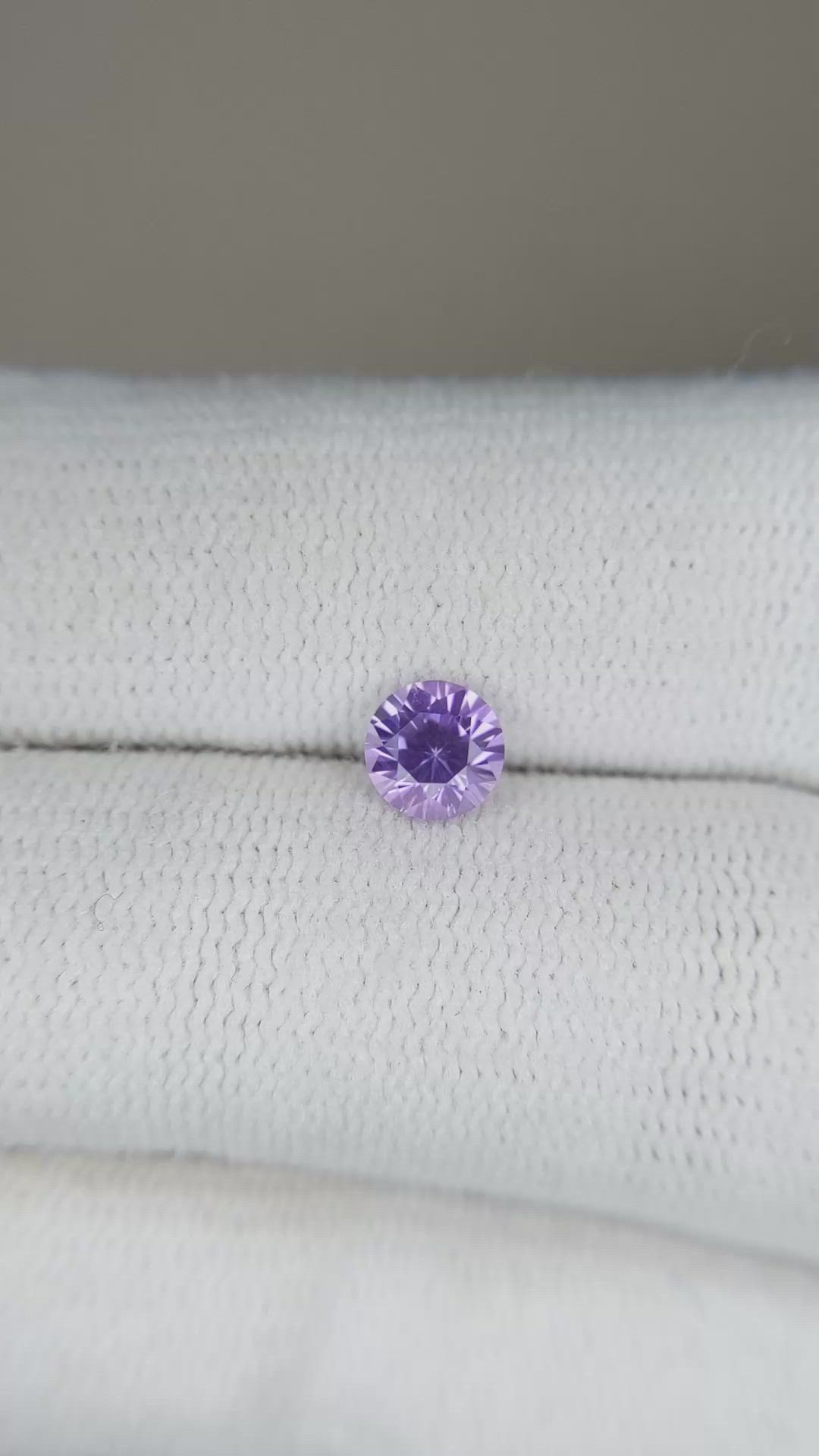 0.61 Ct. Purple Sapphire from Ceylon (Sri Lanka) Size Video