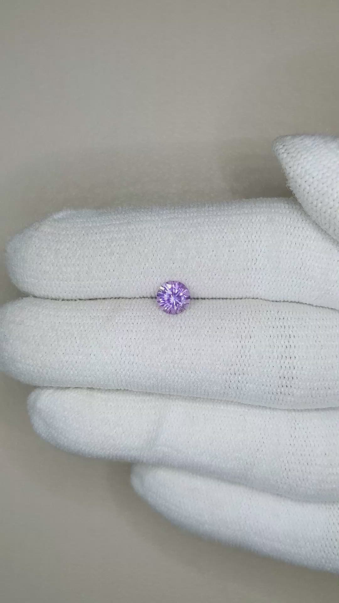 0.61 Ct. Purple Sapphire from Ceylon (Sri Lanka) Size Video