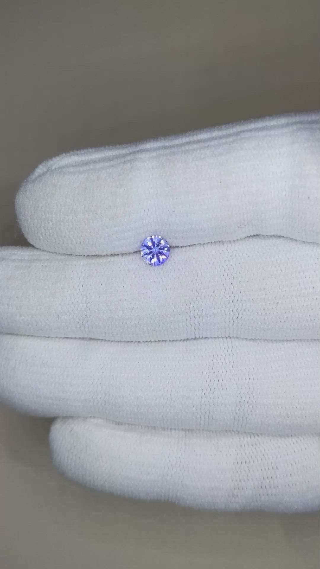 0.51 Ct. Bluish Purple Sapphire from Ceylon (Sri Lanka) Size Video