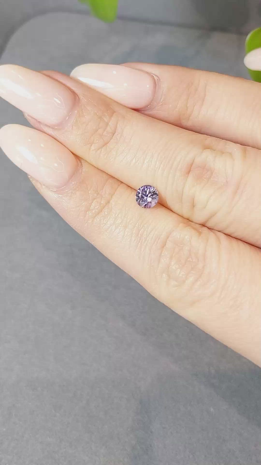 0.51 Ct. Bluish Purple Sapphire from Ceylon (Sri Lanka) Size Video