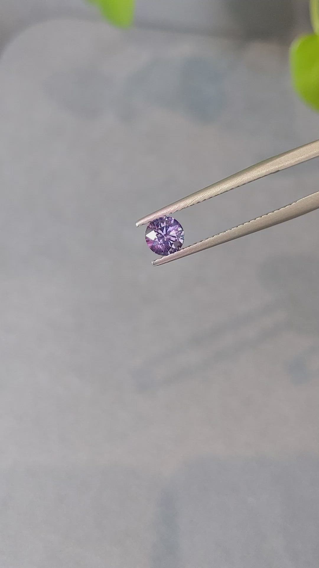 0.58 Ct. Purple Sapphire from Ceylon (Sri Lanka) Size Video