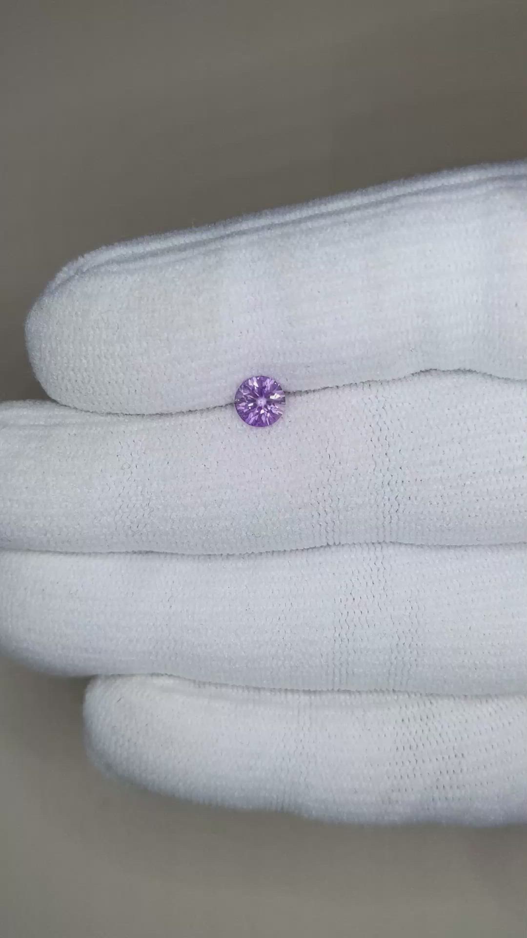0.58 Ct. Purple Sapphire from Ceylon (Sri Lanka) Size Video