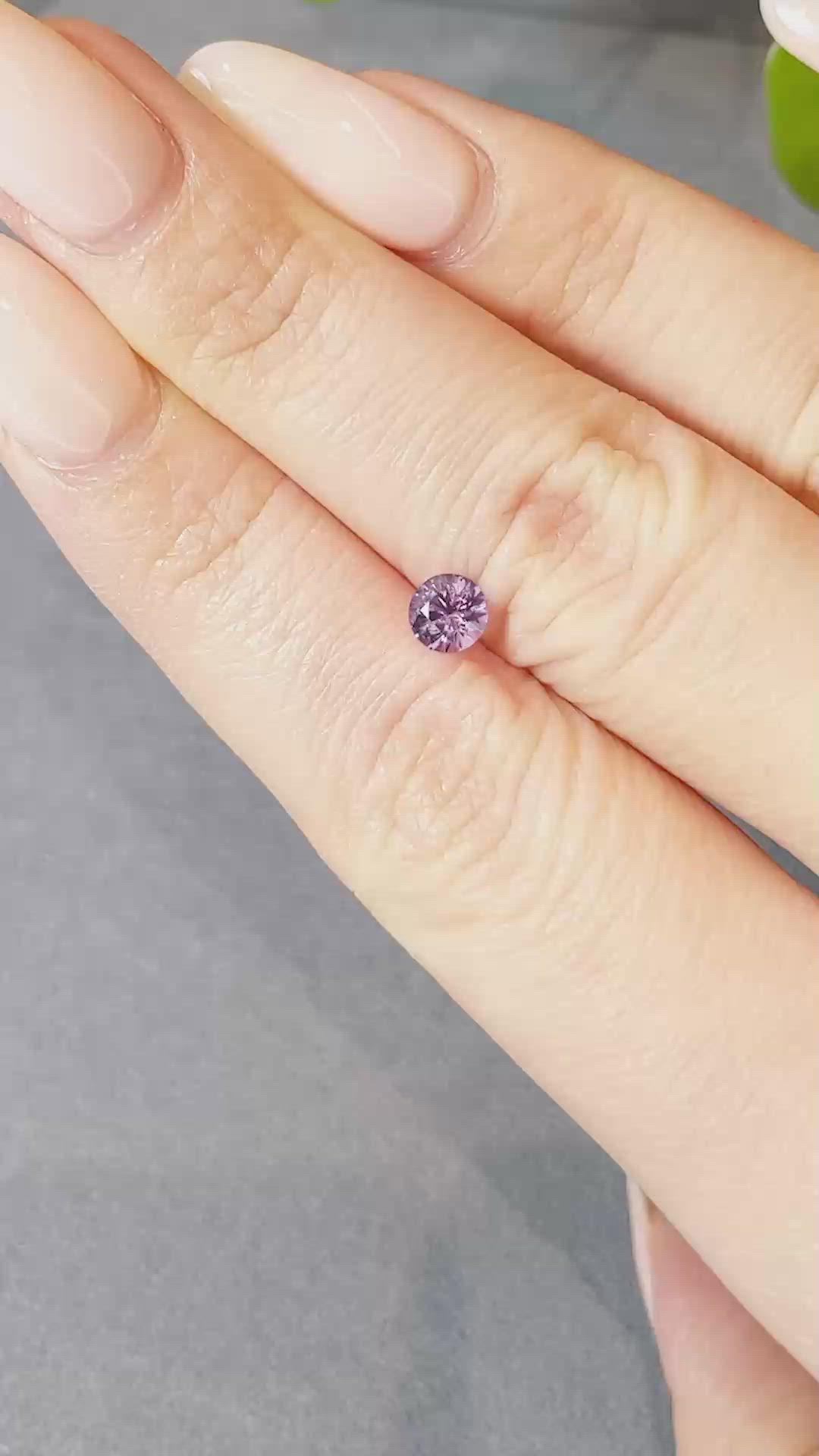 0.58 Ct. Purple Sapphire from Ceylon (Sri Lanka) Size Video