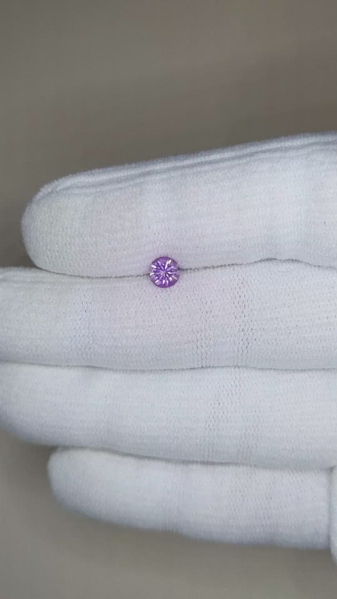 0.58 Ct. Purple Sapphire from Ceylon (Sri Lanka) Size Video