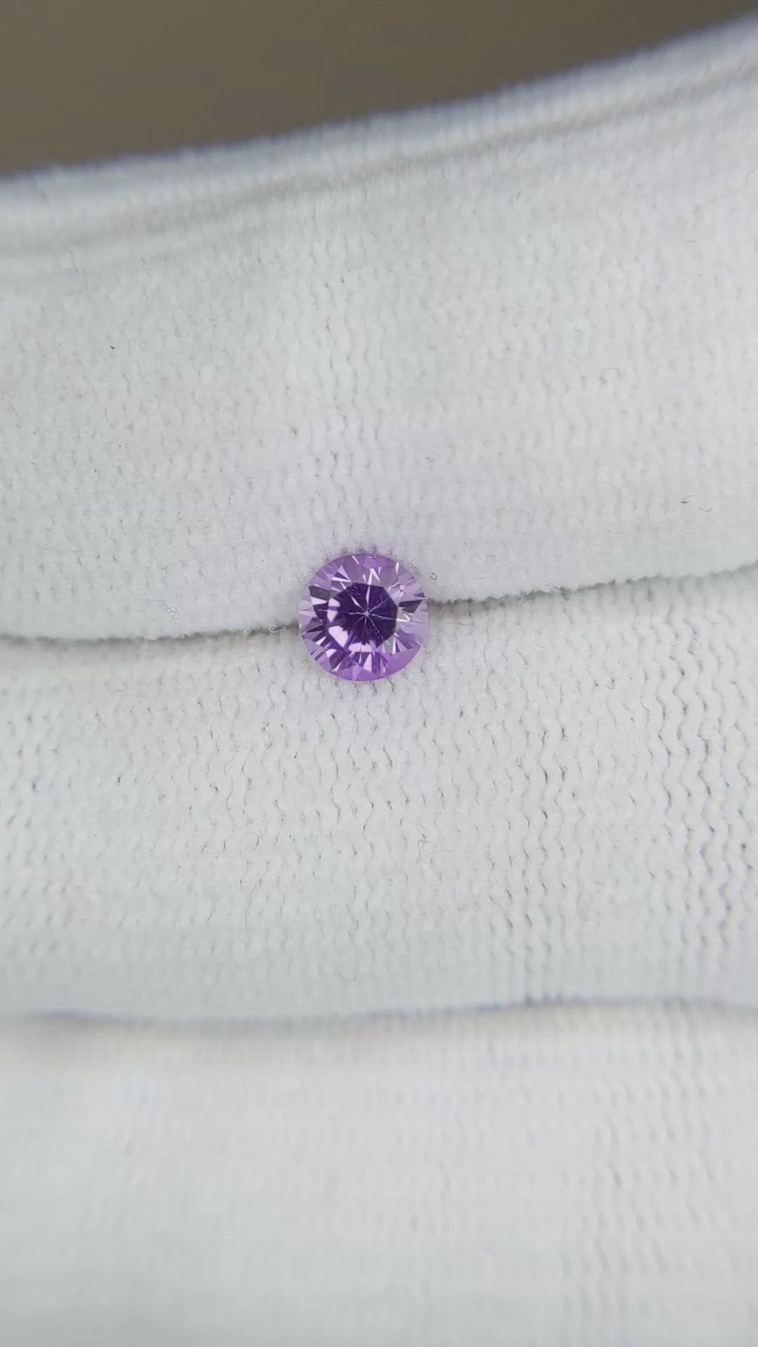 0.58 Ct. Purple Sapphire from Ceylon (Sri Lanka) Size Video