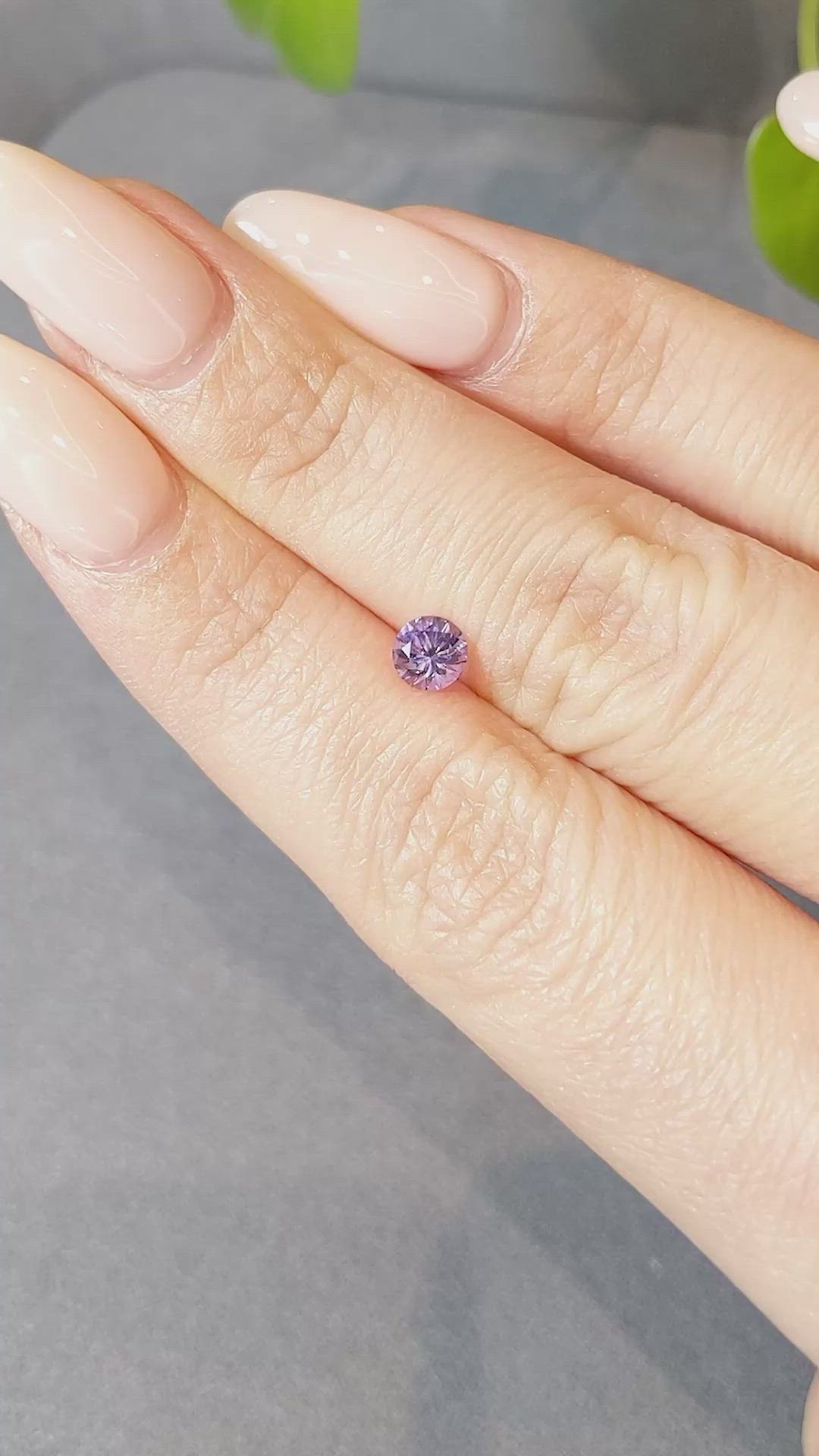 0.58 Ct. Purple Sapphire from Ceylon (Sri Lanka) Size Video