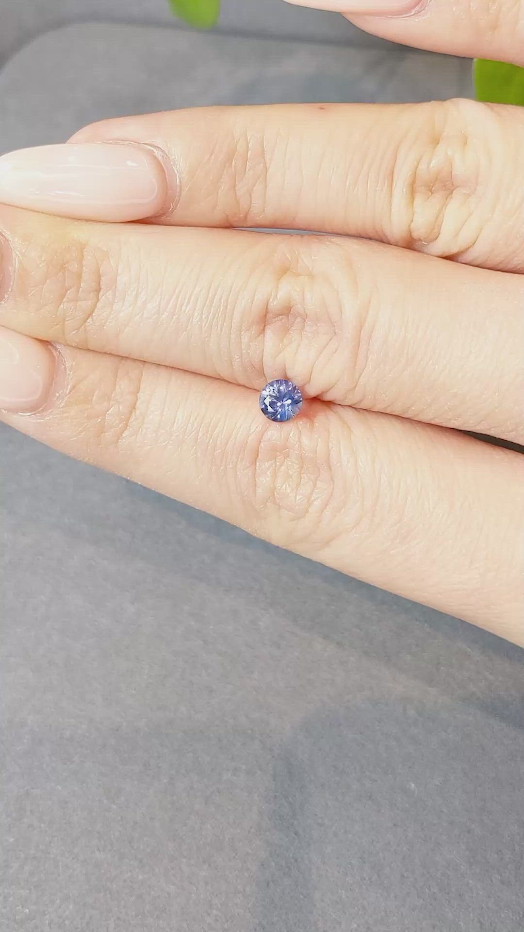 0.56 Ct. Blue Sapphire from Ceylon (Sri Lanka) Size Video