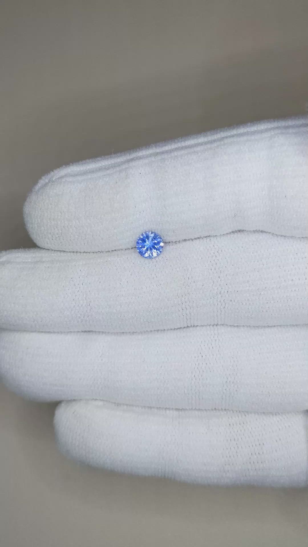 0.56 Ct. Blue Sapphire from Ceylon (Sri Lanka) Size Video