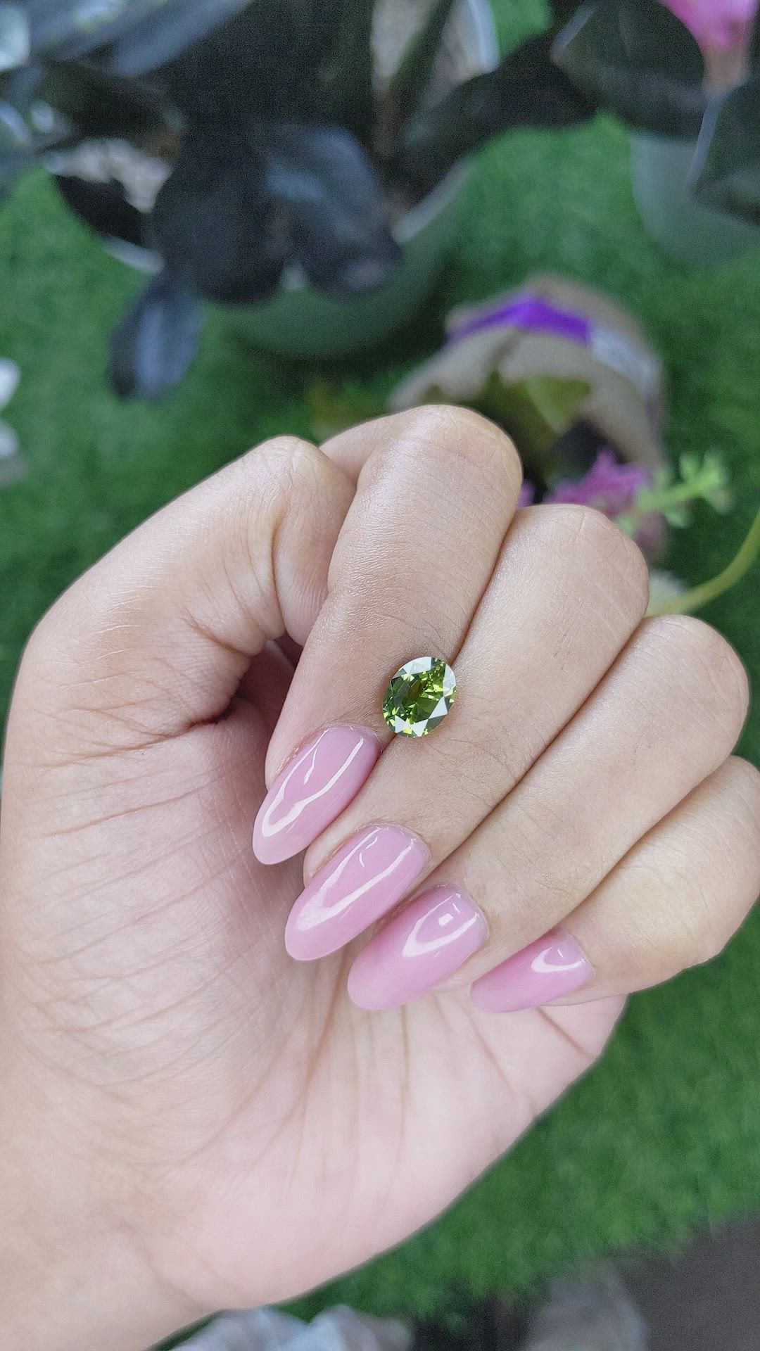 1.79 Ct. Yellowish Green Sapphire from Madagascar Size Video