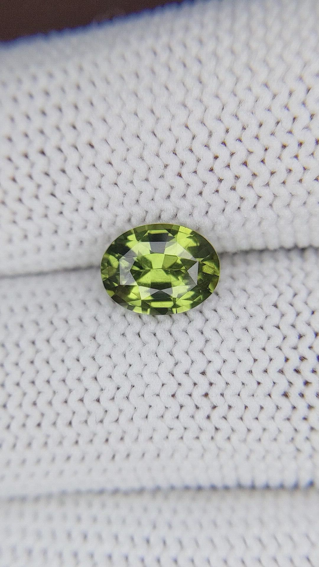 1.79 Ct. Yellowish Green Sapphire from Madagascar Size Video