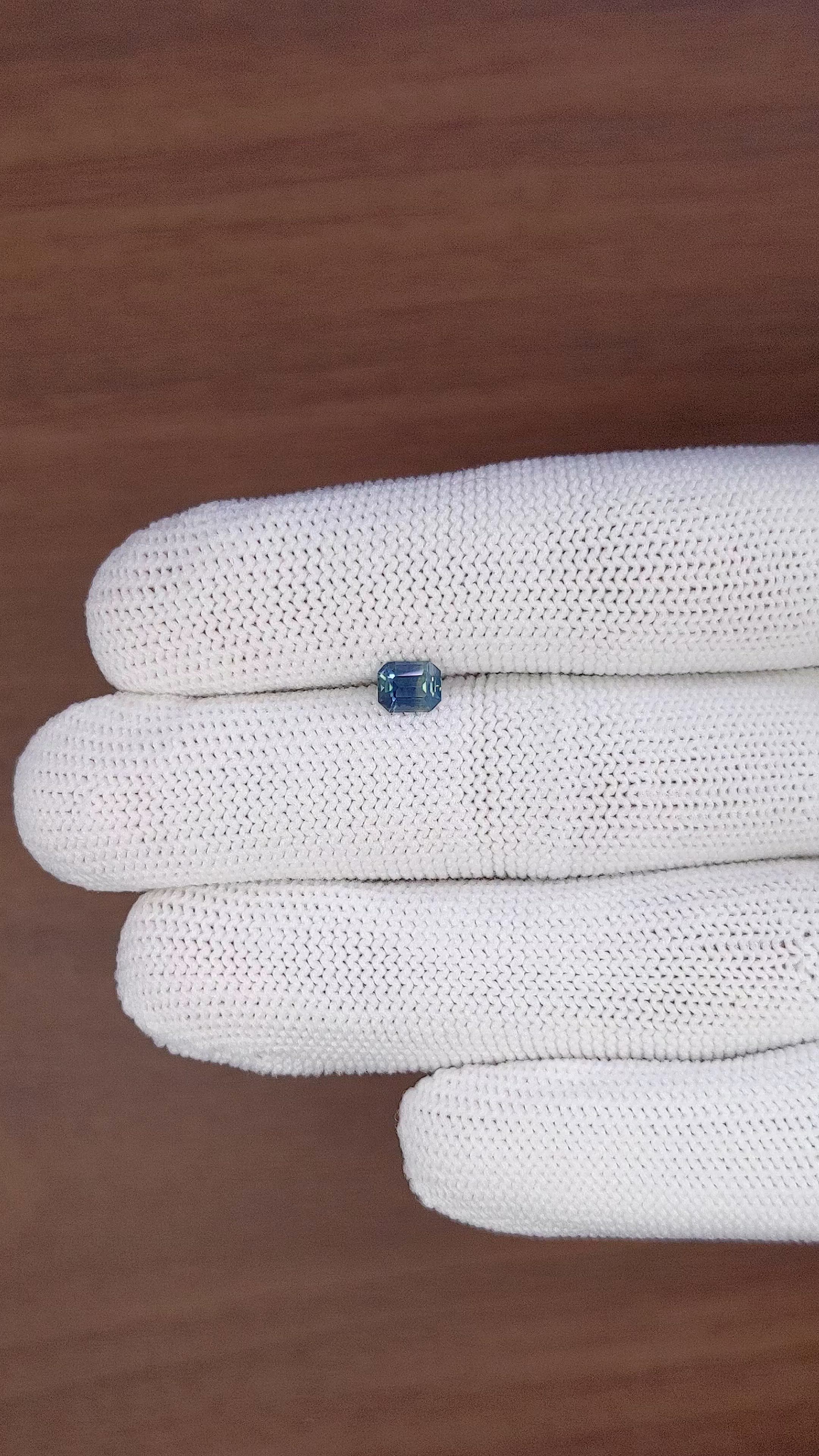 0.74 Ct. Greenish Blue Sapphire from Nigeria Size Video