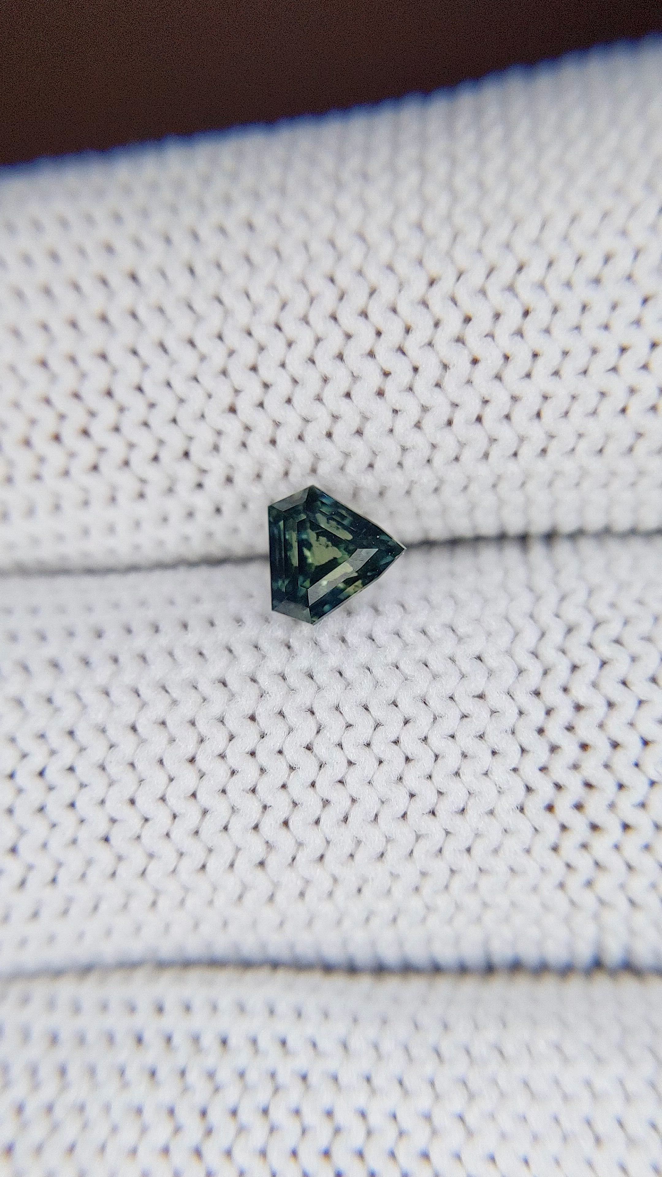 0.74 Ct. Bluish Green Sapphire from Nigeria Size Video