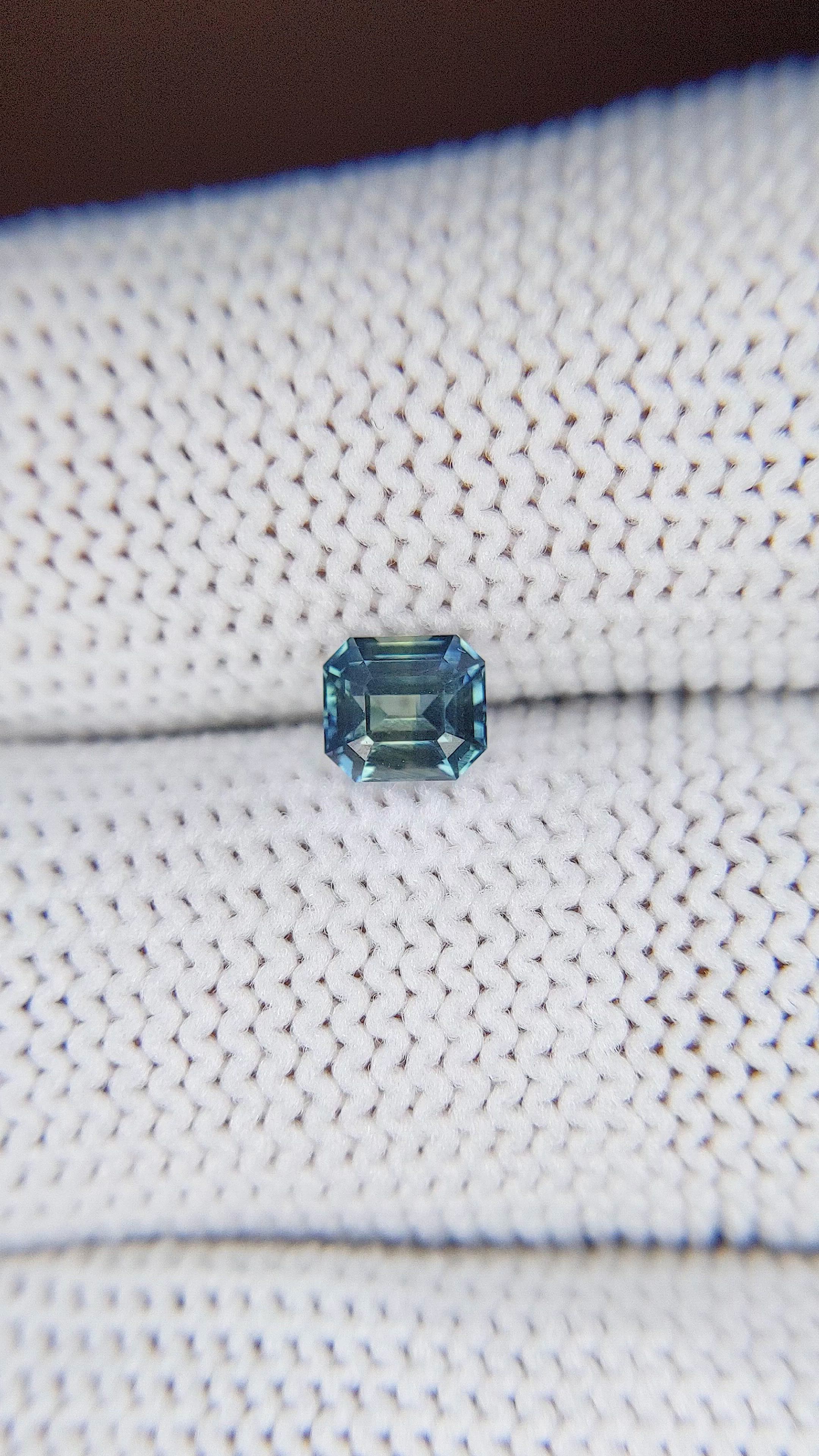 0.78 Ct. Greenish Blue Sapphire from Nigeria Size Video