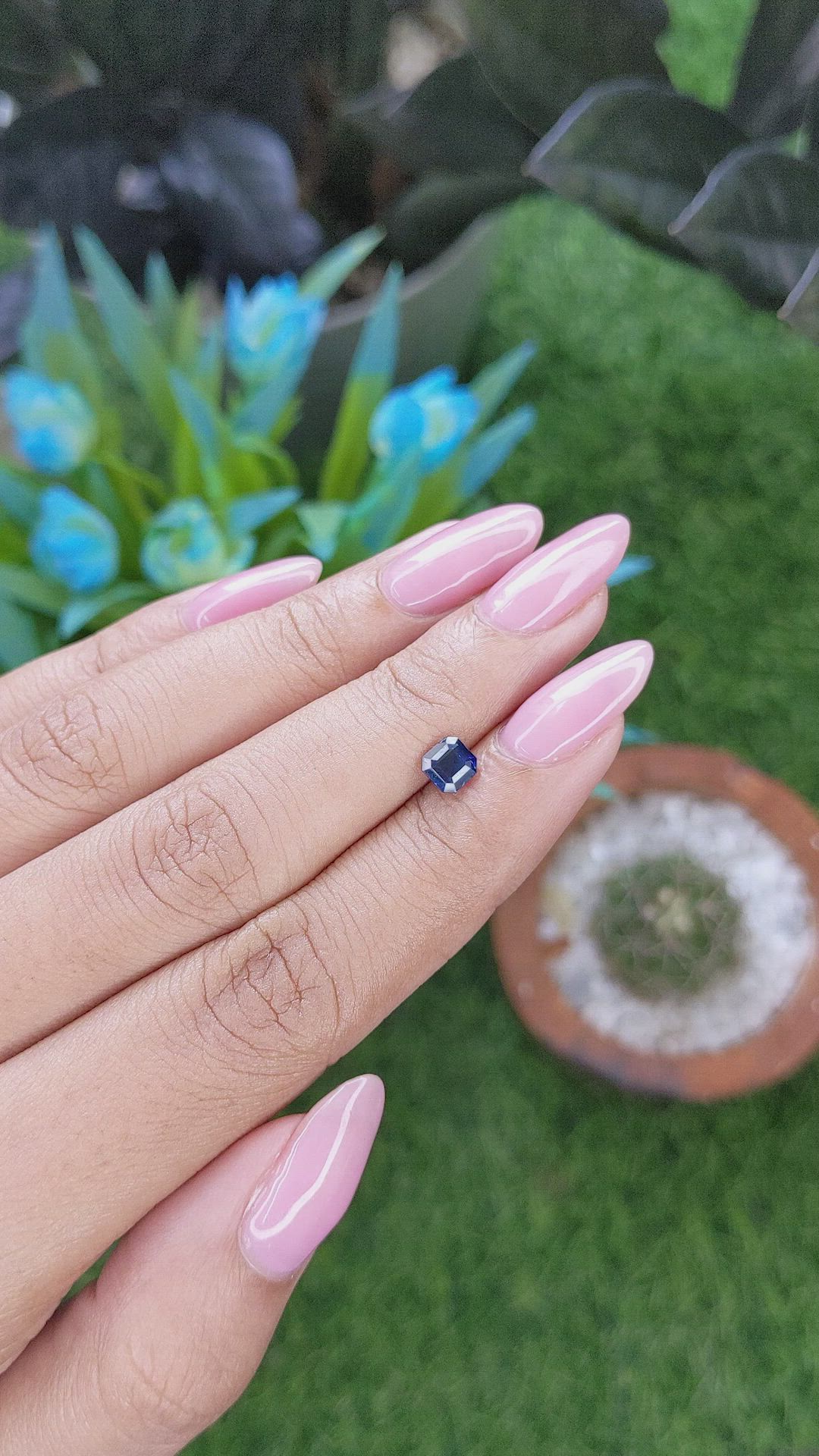 0.74 Ct. Blue Sapphire from Nigeria Size Video