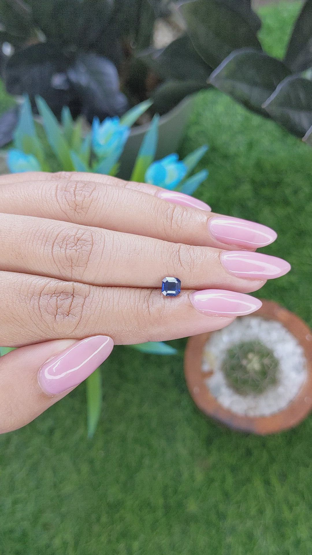0.74 Ct. Blue Sapphire from Nigeria Size Video