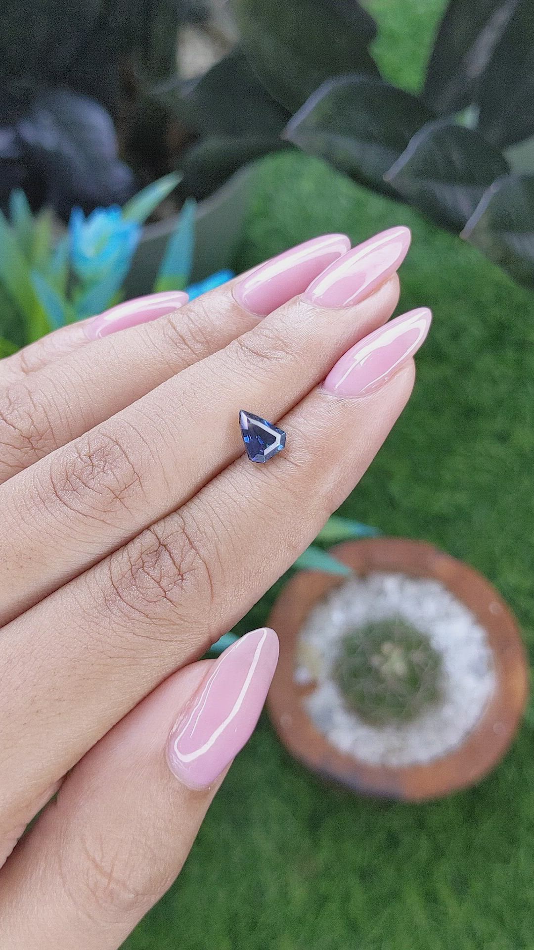 1.02 Ct. Greenish Blue Sapphire from Nigeria Size Video