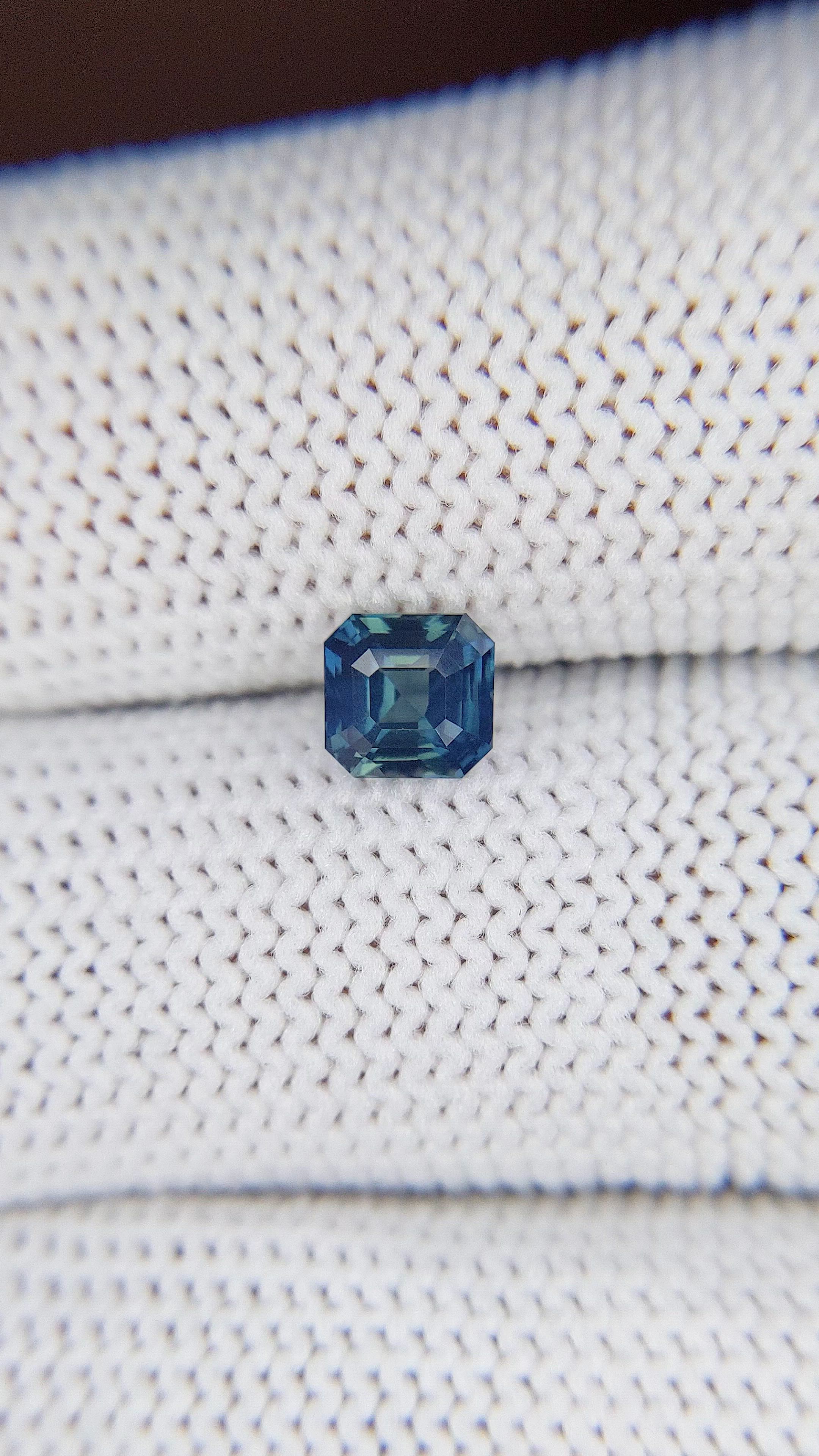 1.02 Ct. Greenish Blue Sapphire from Nigeria Size Video