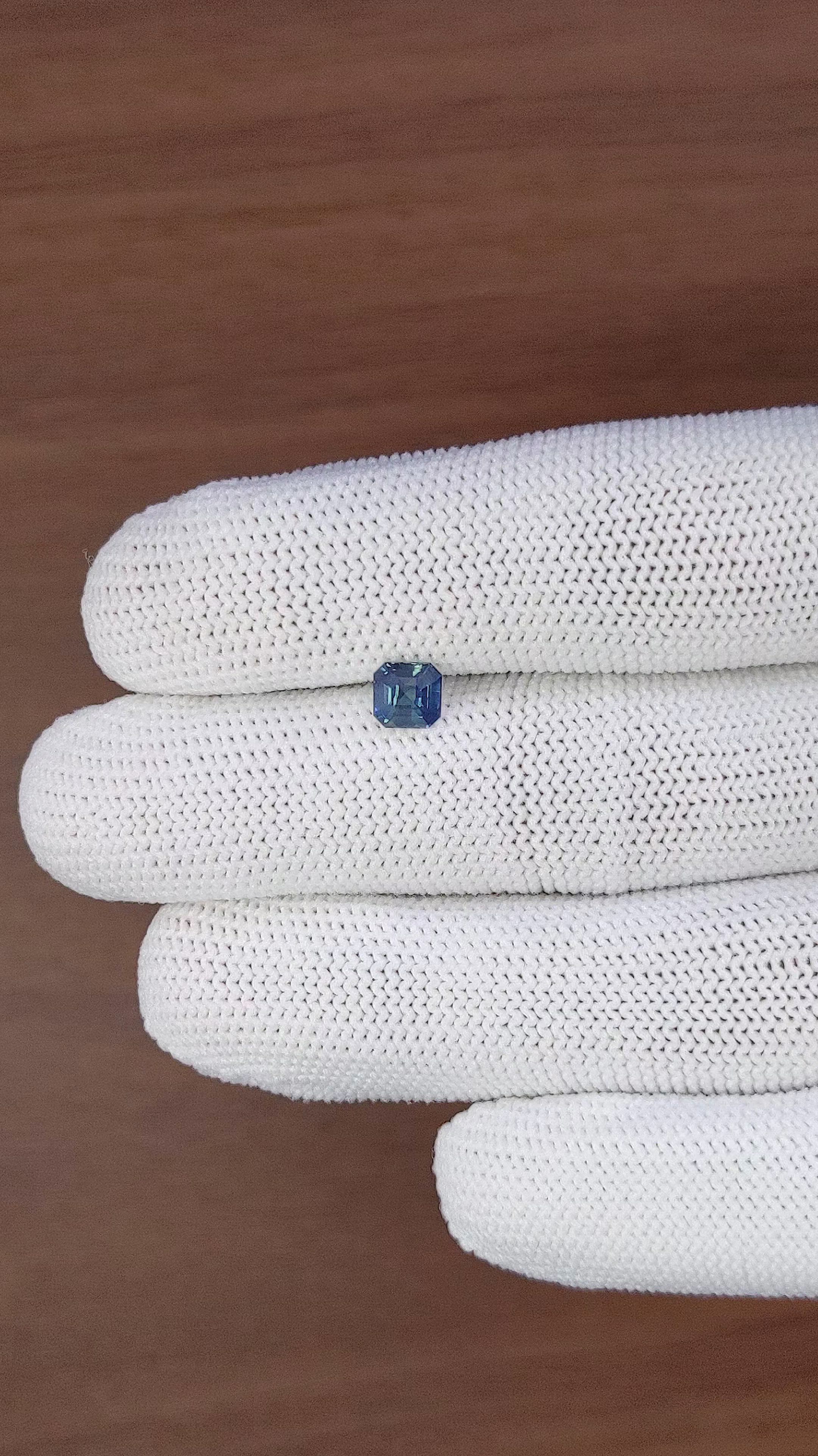 1.02 Ct. Greenish Blue Sapphire from Nigeria Size Video