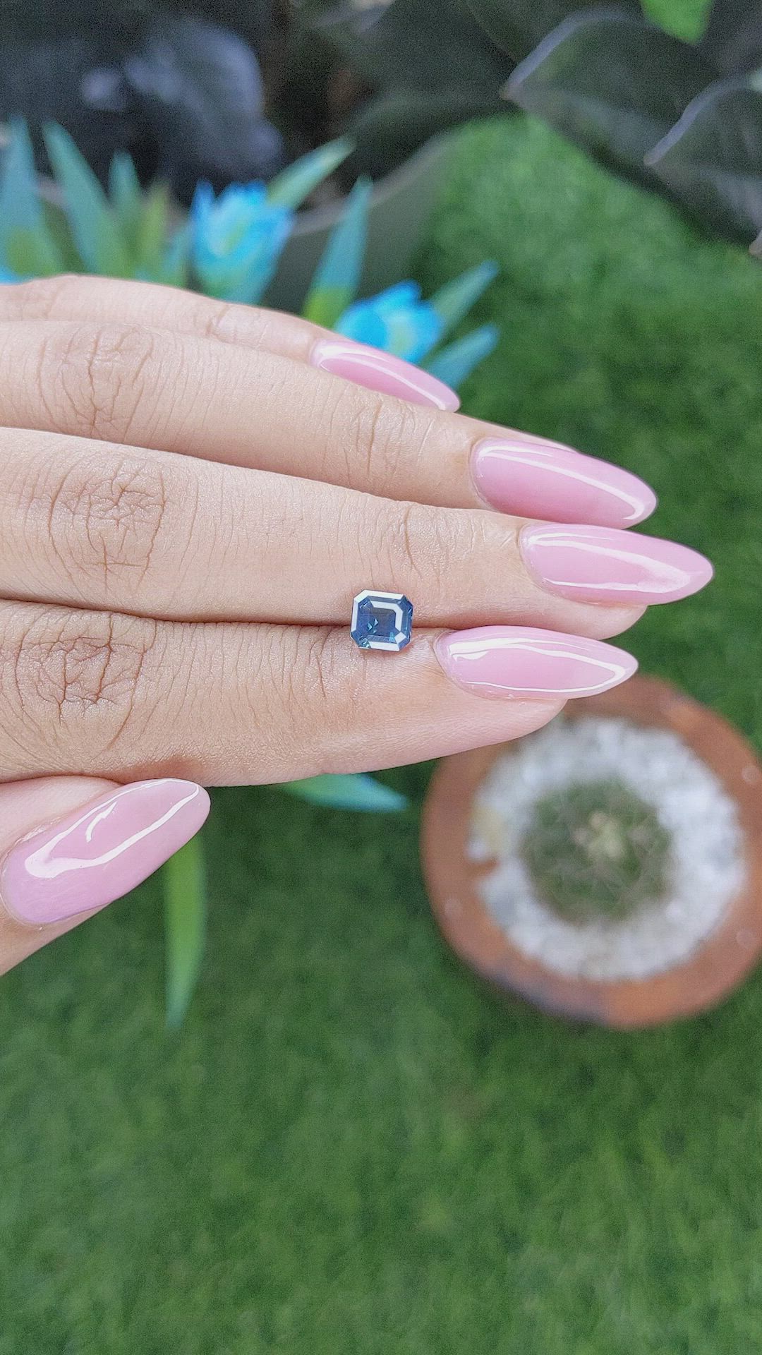 1.02 Ct. Greenish Blue Sapphire from Nigeria Size Video